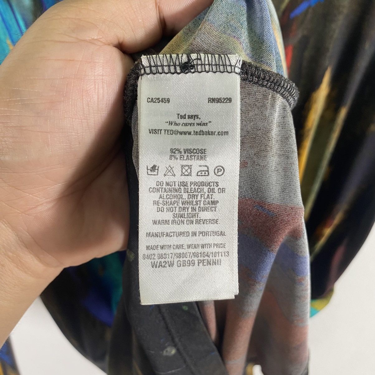 Designer × Ted Baker Ted Baker Draped Multicolor Stretch Dress Size XS / US 0-2 / IT 36-38 - 10 Thumbnail
