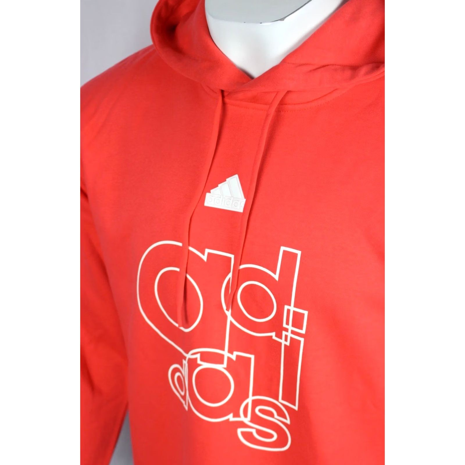 Adidas Adidas Men's Graphic Print Fleece Hoodie Sweatshirt M Medium Bright Red IS1991 Size US M / EU 48-50 / 2 - 4 Thumbnail