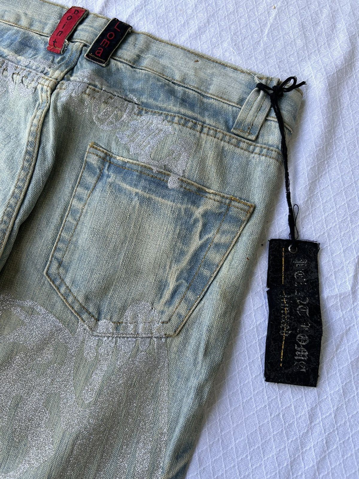 If Six Was Nine 💸BINDINGOFFER💸Limited japanese faded wash dragon denim jeans Size US 34 / EU 50 - 7 Thumbnail
