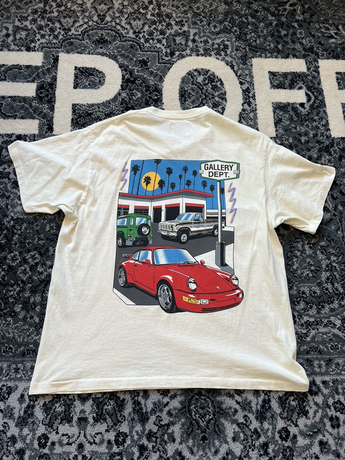 GALLERY DEPT. DRIVE THRU WASHED TEE Mサイズ Gallery Dept. Drive Thru Boxy Fit Shirt Tee Black - Size