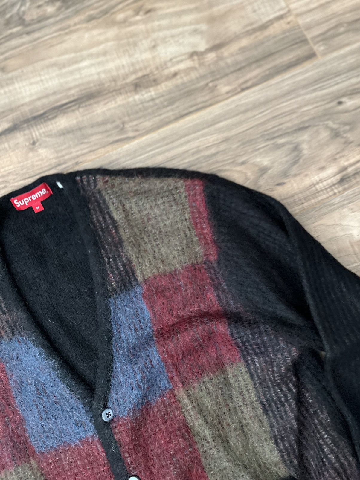 Supreme Supreme Brushed Grid Cardigan Size US M / EU 48-50 / 2 - 6 Thumbnail