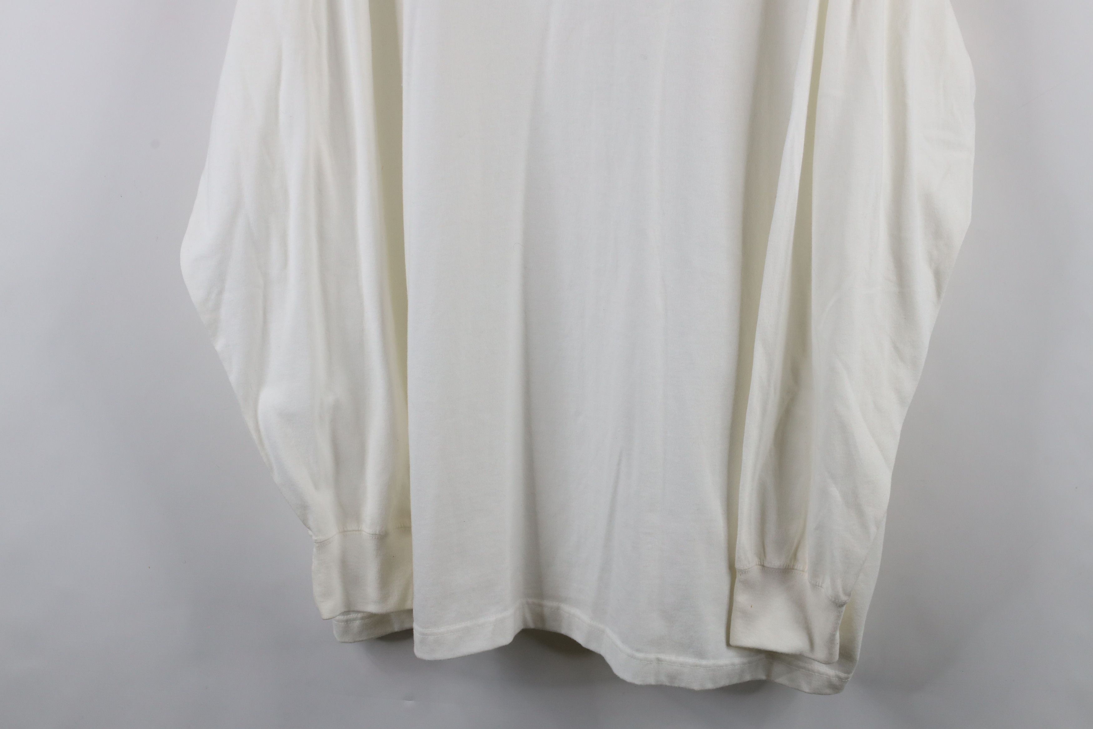 Lands' End × Vintage Vintage 90s Lands End Cotton Long Sleeve T-Shirt White USA Size US XXL / EU 58 / 5 - 3 Thumbnail