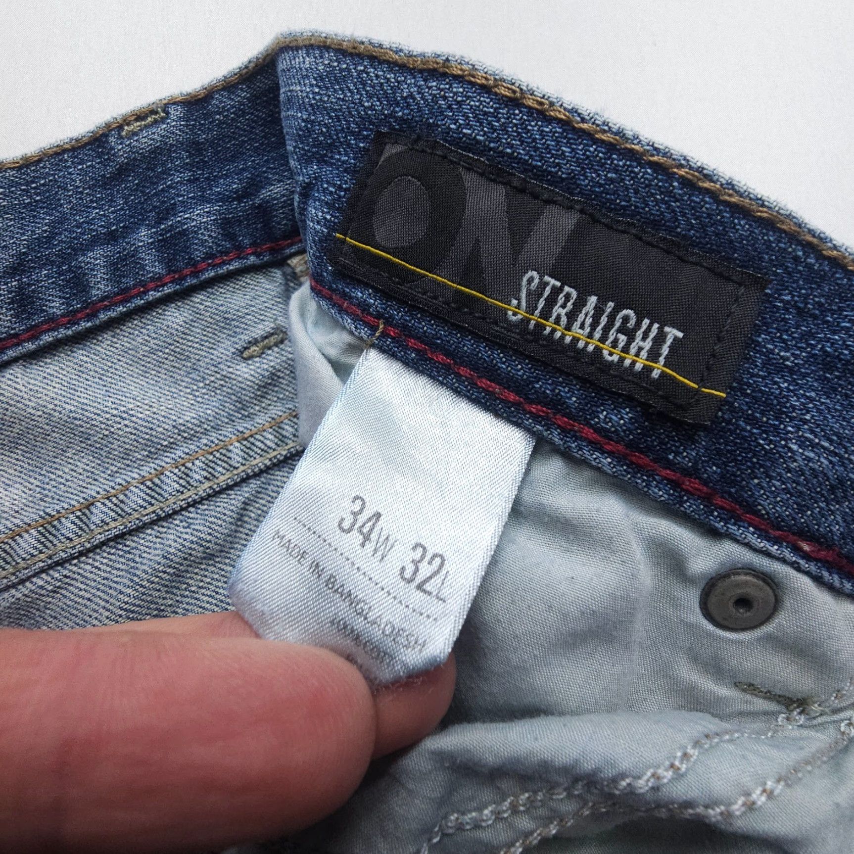 Old Navy VINTAGE Old Navy Jeans Mens 34x32 Straight 5-Pocket Denim Dark Blue Dark Fade 34 in Regular Rise Mid Mens Jeans Size US 34 / EU 50 - 3 Thumbnail