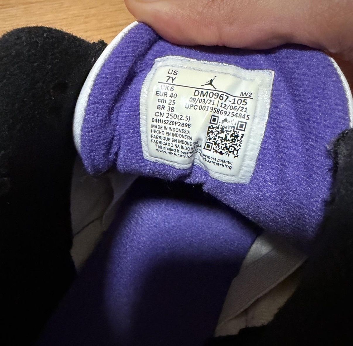 Jordan Brand Jordan 3 Retro Dark Iris Size US 7 / EU 40 - 6 Thumbnail