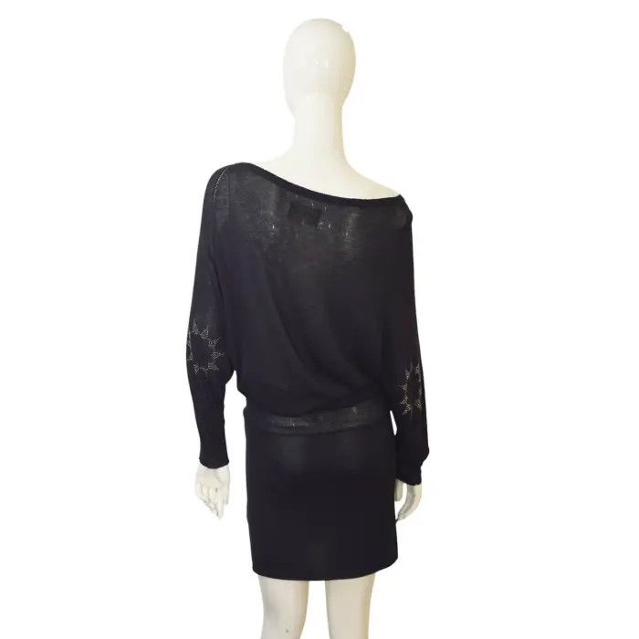 Zadig & Voltaire Zadig & Voltaire Zuma V Black Knit mini dress Size S / US 4 / IT 40 - 2 Thumbnail