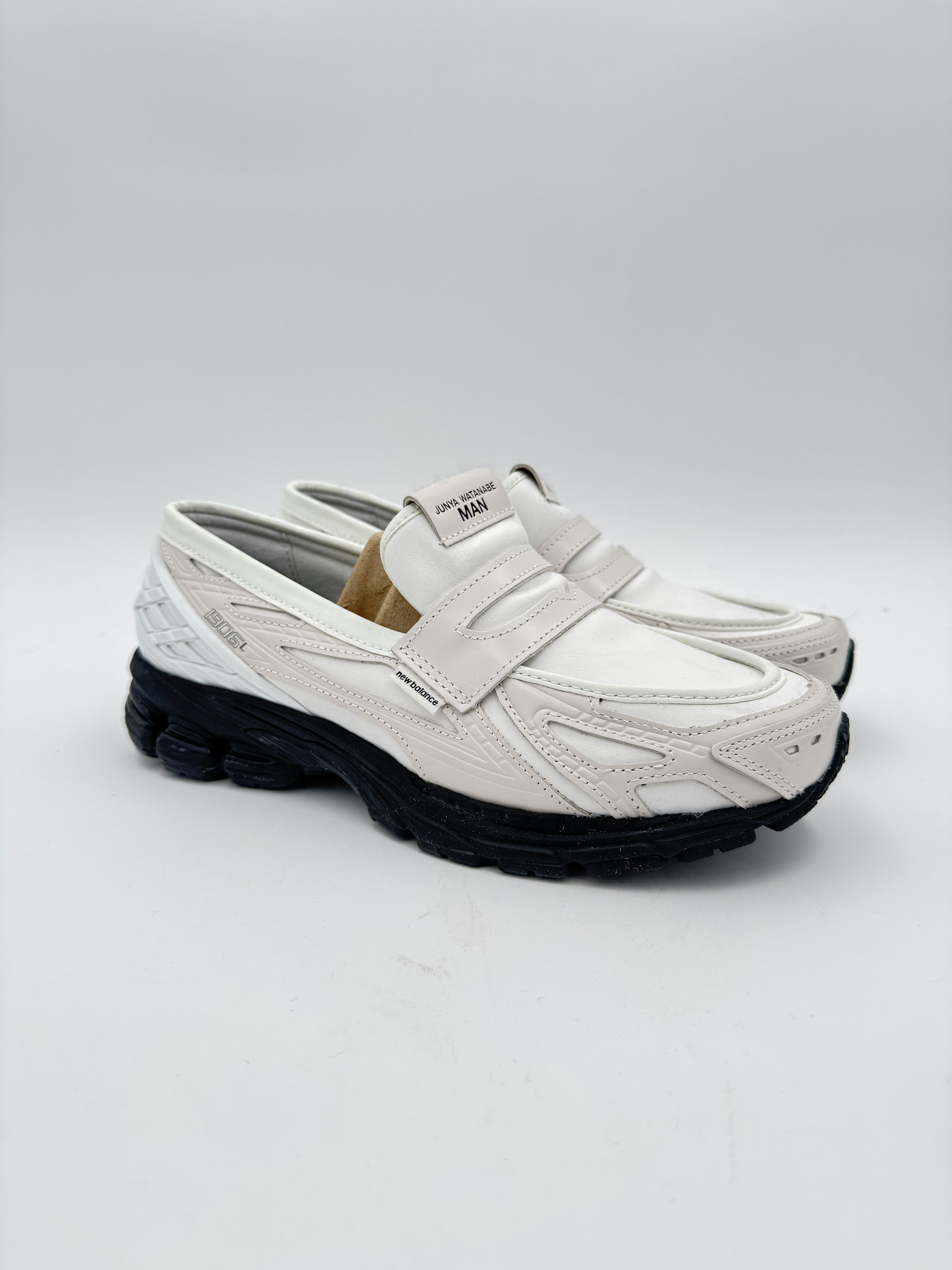 Comme des Garcons × Junya Watanabe × New Balance Junya Watanabe Man 1906L  Loafer White Black | Grailed