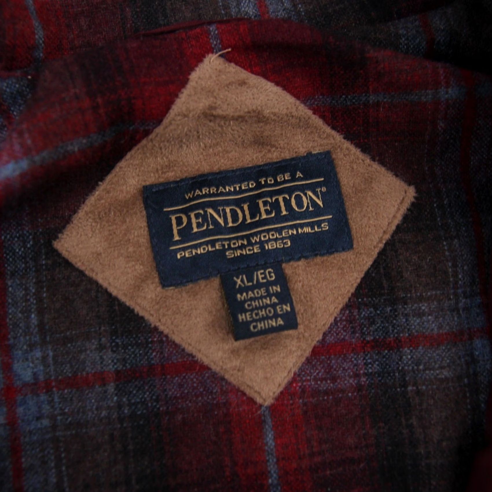 Pendleton Pendleton Womens XL Deep Pile Jacket Maroon Size XL / US 12-14 / IT 48-50 - 5 Thumbnail