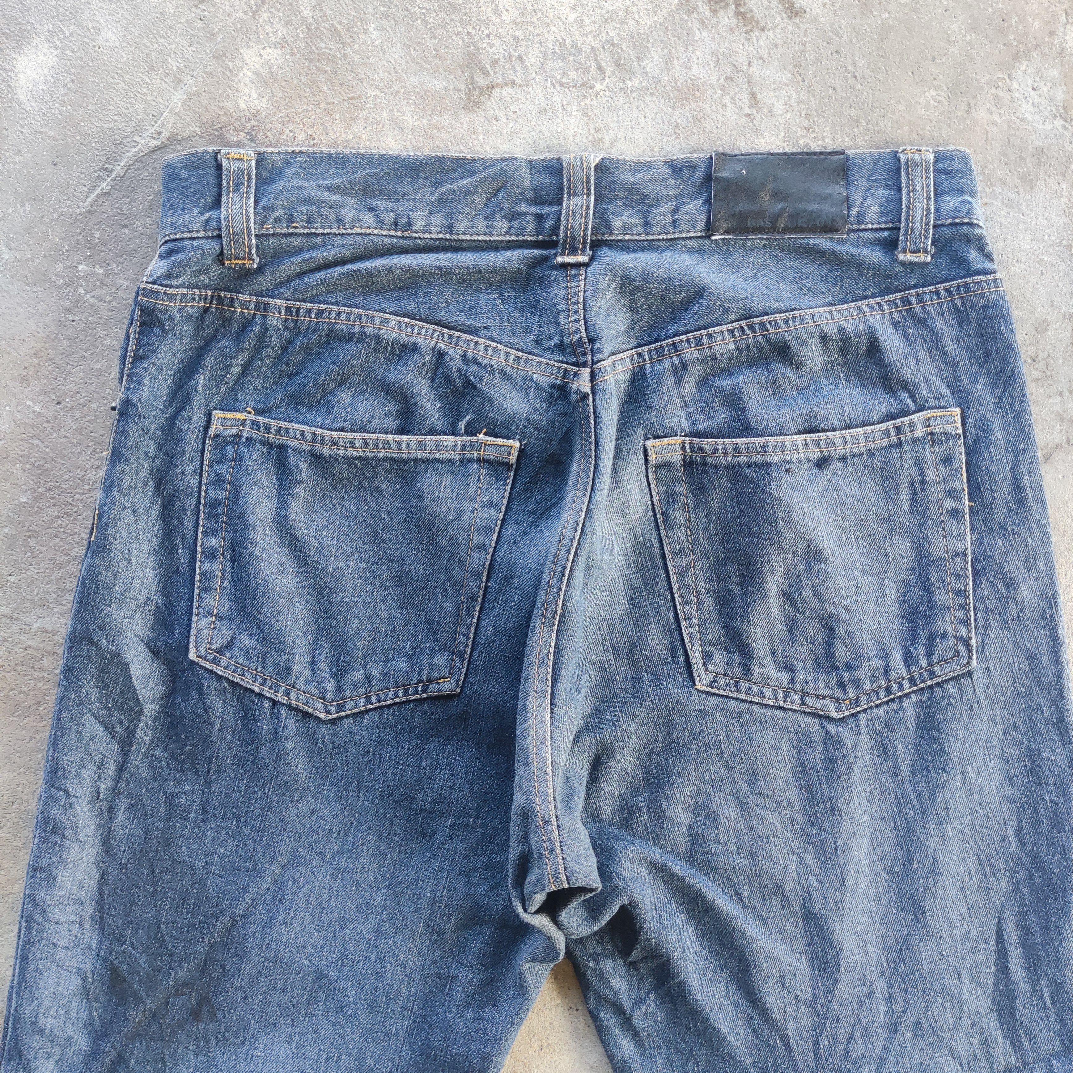 Japanese Brand Vintage Basic Jeans Brand Distressed Faded Pants Size US 33 - 10 Thumbnail