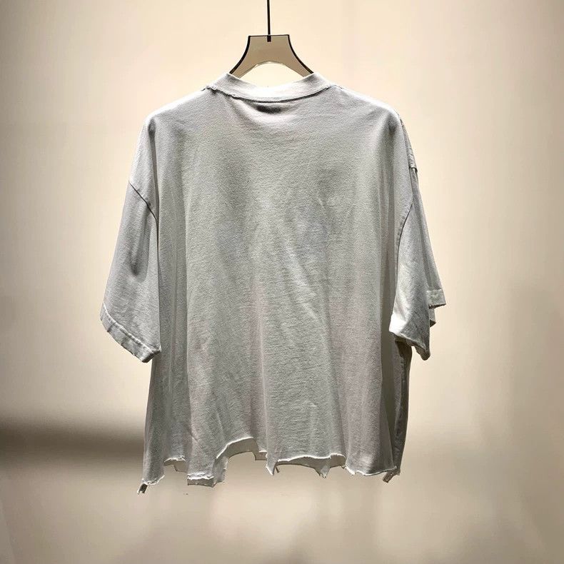 Balenciaga Balenciaga Wave Circle Logo Destroyed Short-Sleeve T-Shirt Size US L / EU 52-54 / 3 - 3 Thumbnail