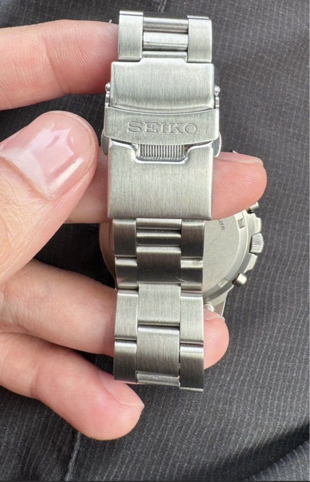 Seiko Seiko Titanium 100M chronograph watch Size ONE SIZE - 4 Thumbnail