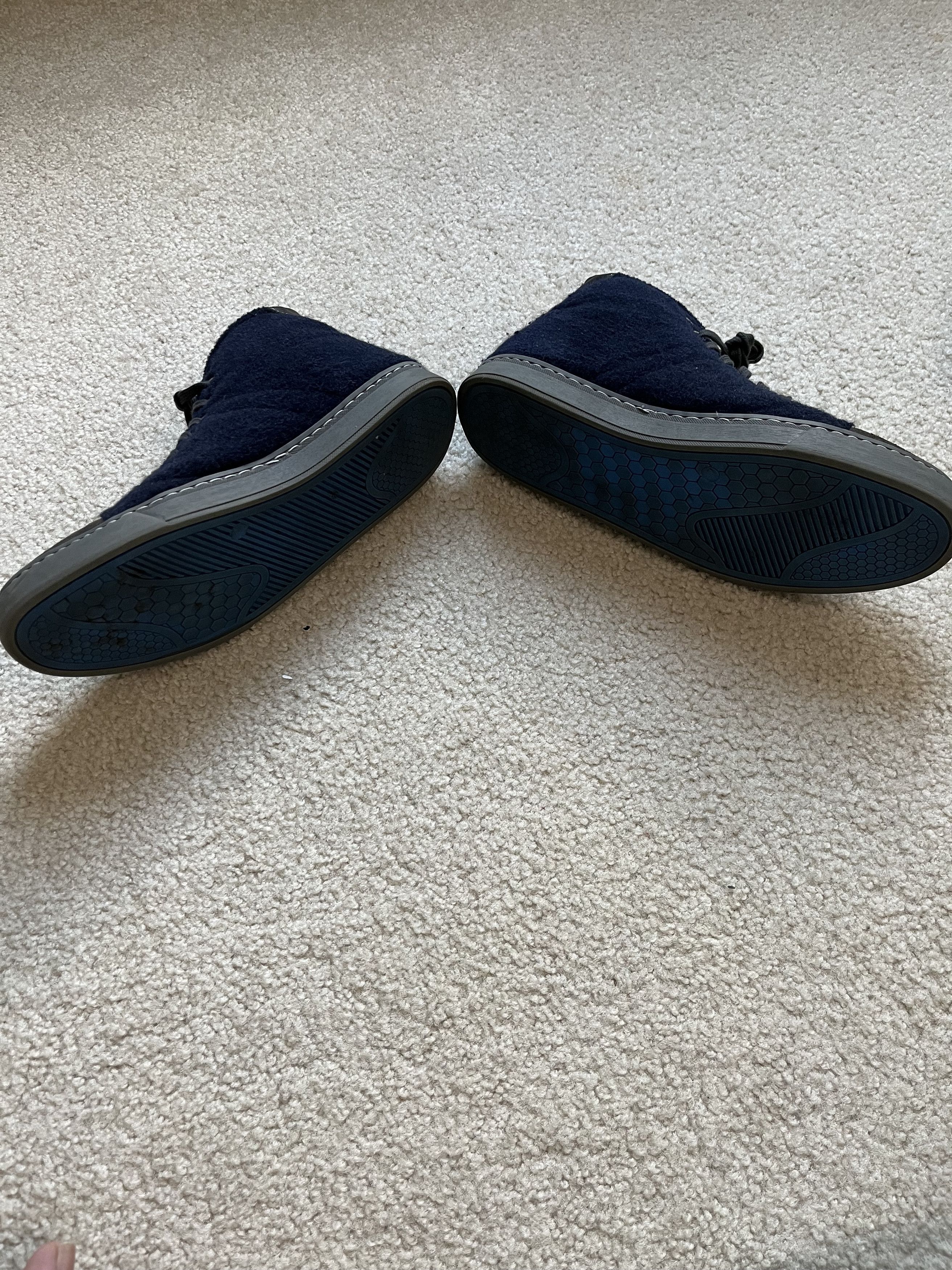 Other Russell Park Wool Bouclé Hi-Top Sneaker Navy Grey US8.5 Size US 8.5 / EU 41-42 - 6 Thumbnail
