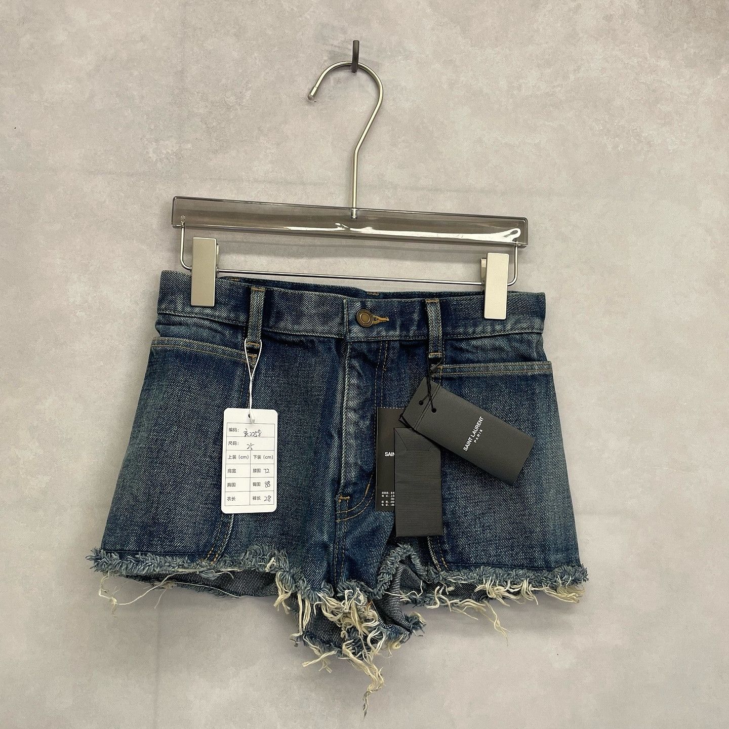 Saint Laurent Paris Saint Laurent Denim Shorts Size 25 Size 25" / US 0 / IT 36 - 1 Thumbnail