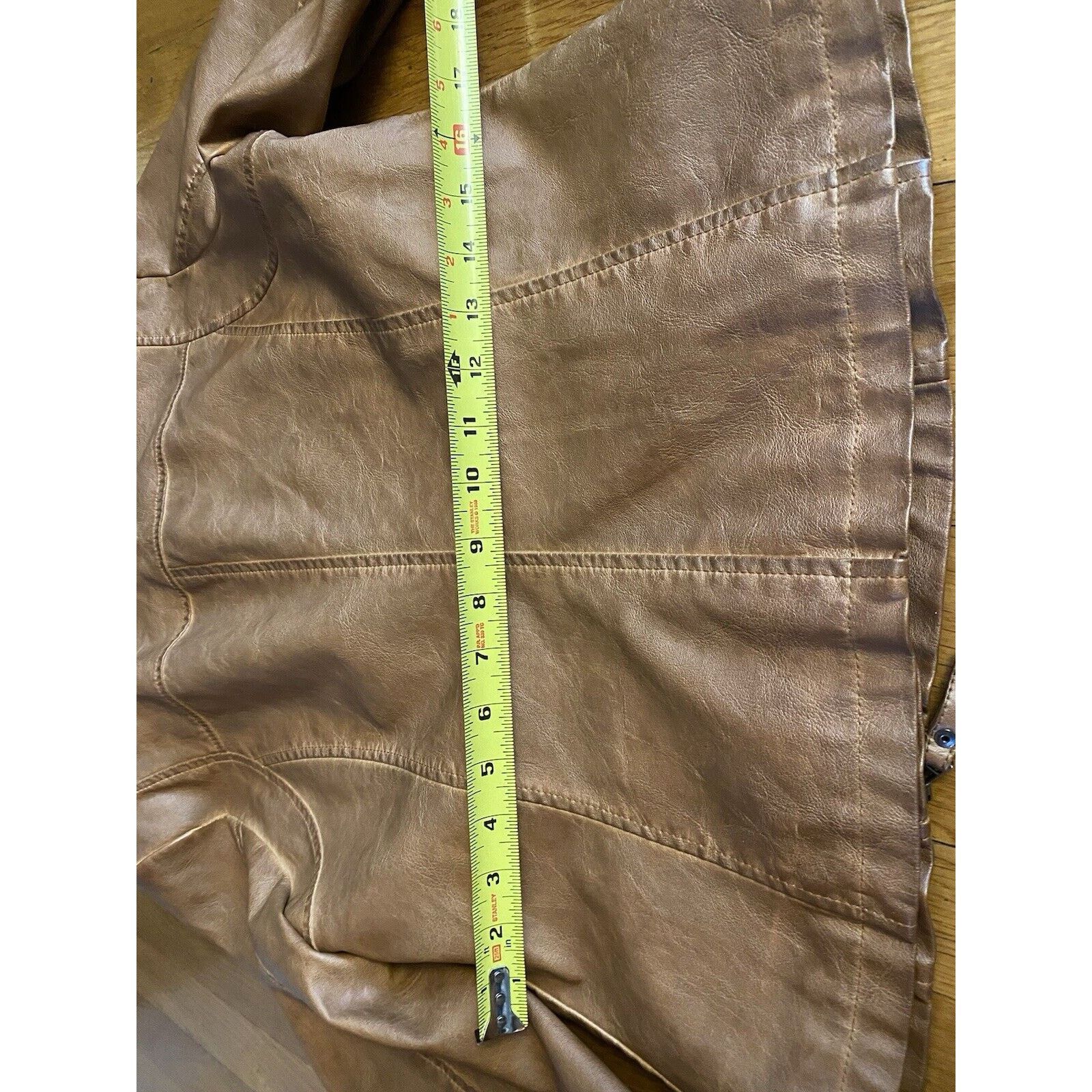 Other Max Studio Cognac Brn Faux Leather Moto Jkt Asymmetrical med Size M / US 6-8 / IT 42-44 - 15 Thumbnail