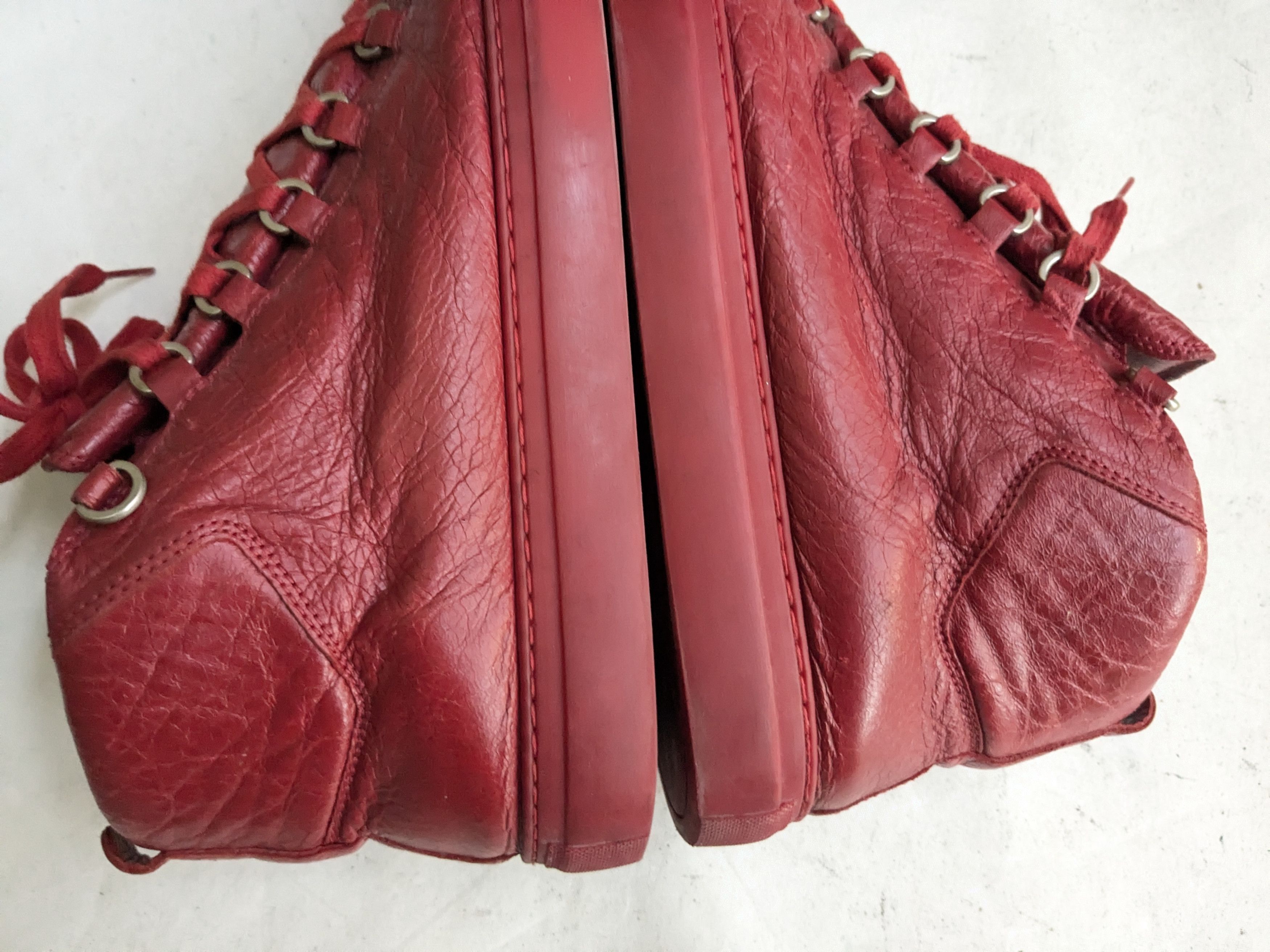 Balenciaga Balenciaga Arena Sneakers Red 11 High Tops Leather Size US 11 / EU 44 - 8 Thumbnail