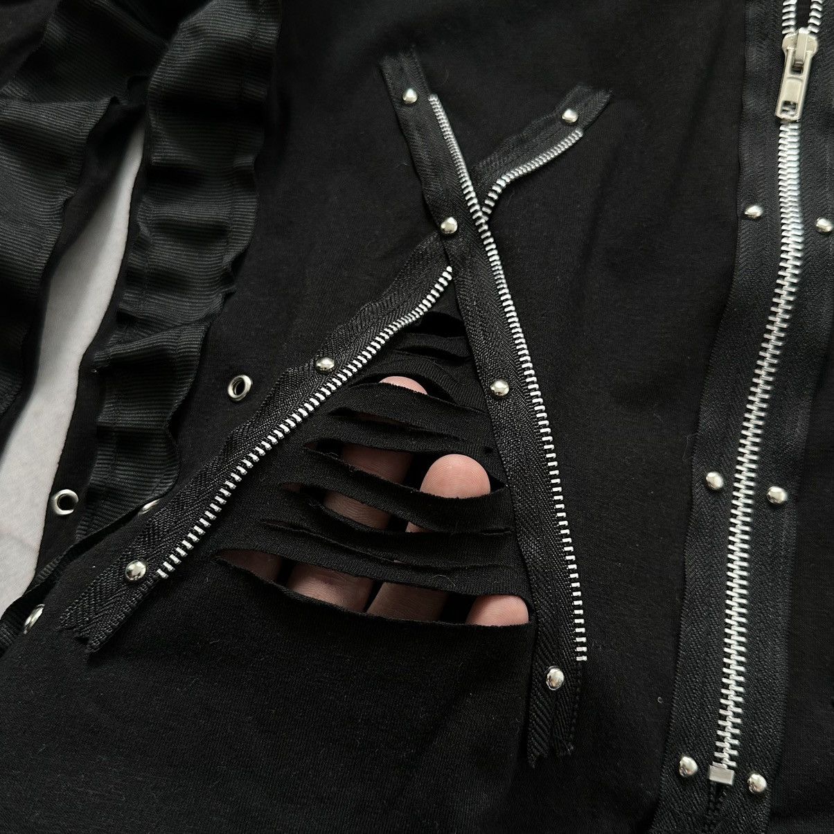 Hysteric Glamour 00s Punk Zipper Rick Owens Vibe Long Sleeve T-Shirt Size M / US 6-8 / IT 42-44 - 7 Thumbnail
