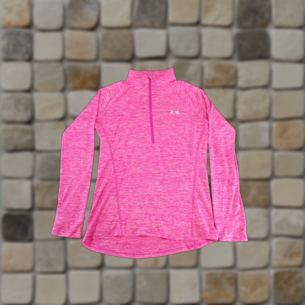 Under Armour Under Armour Jacket Adult Small Pink Full Zip Running Track Gym & Training Womens Size S / US 4 / IT 40 - 1 Thumbnail