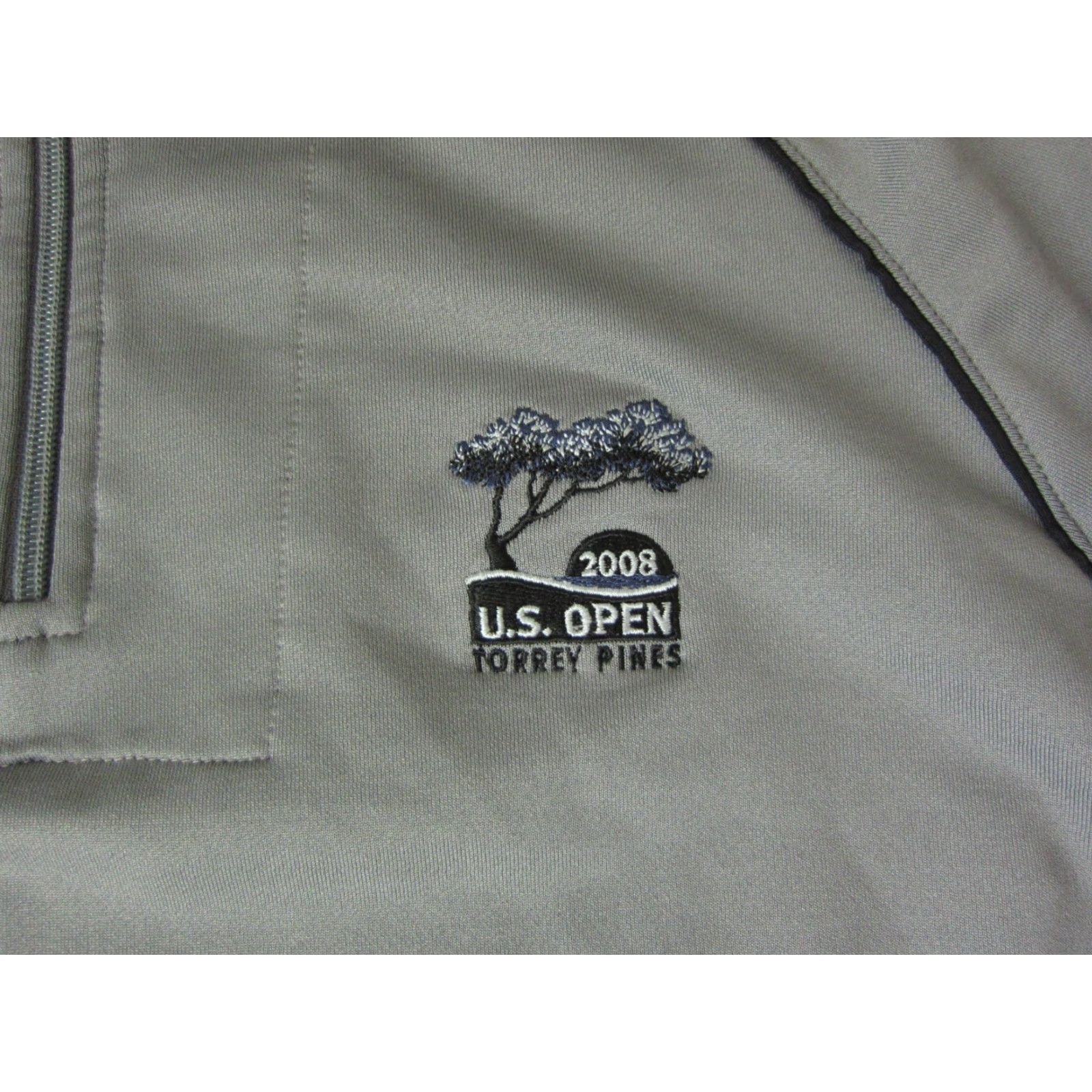 Vintage VINTAGE US Open Sweater Mens Pullover 1/4 Zip 2008 Gray M Logo 90s Outdoor Mock Neck Full Zip Water Resistant Shirt Size US M / EU 48-50 / 2 - 3 Thumbnail