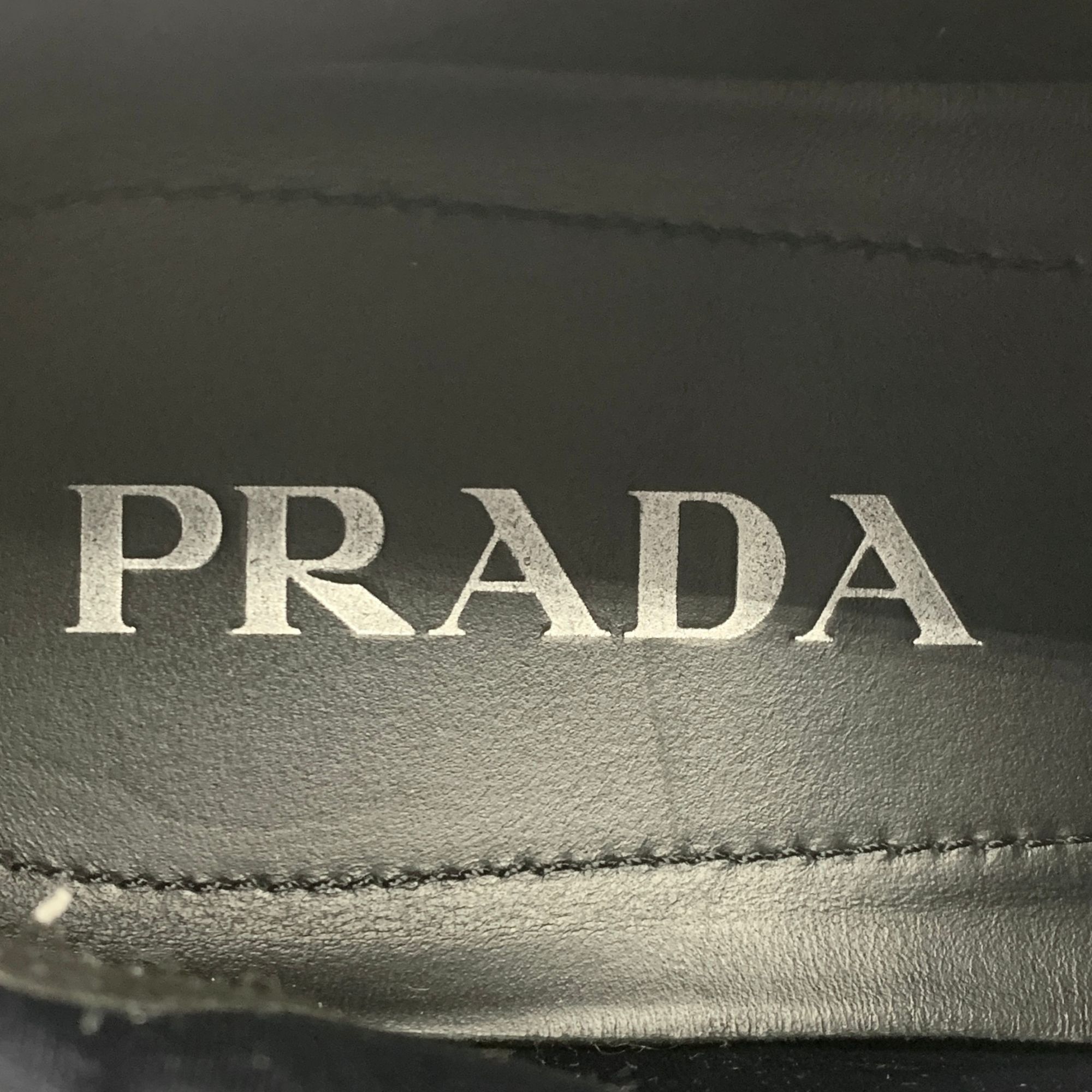 Prada Prada Black Triangle Logo Lace-Up Platform Sneakers (Size 40 Size US 7.5 / EU 40-41 - 2 Thumbnail