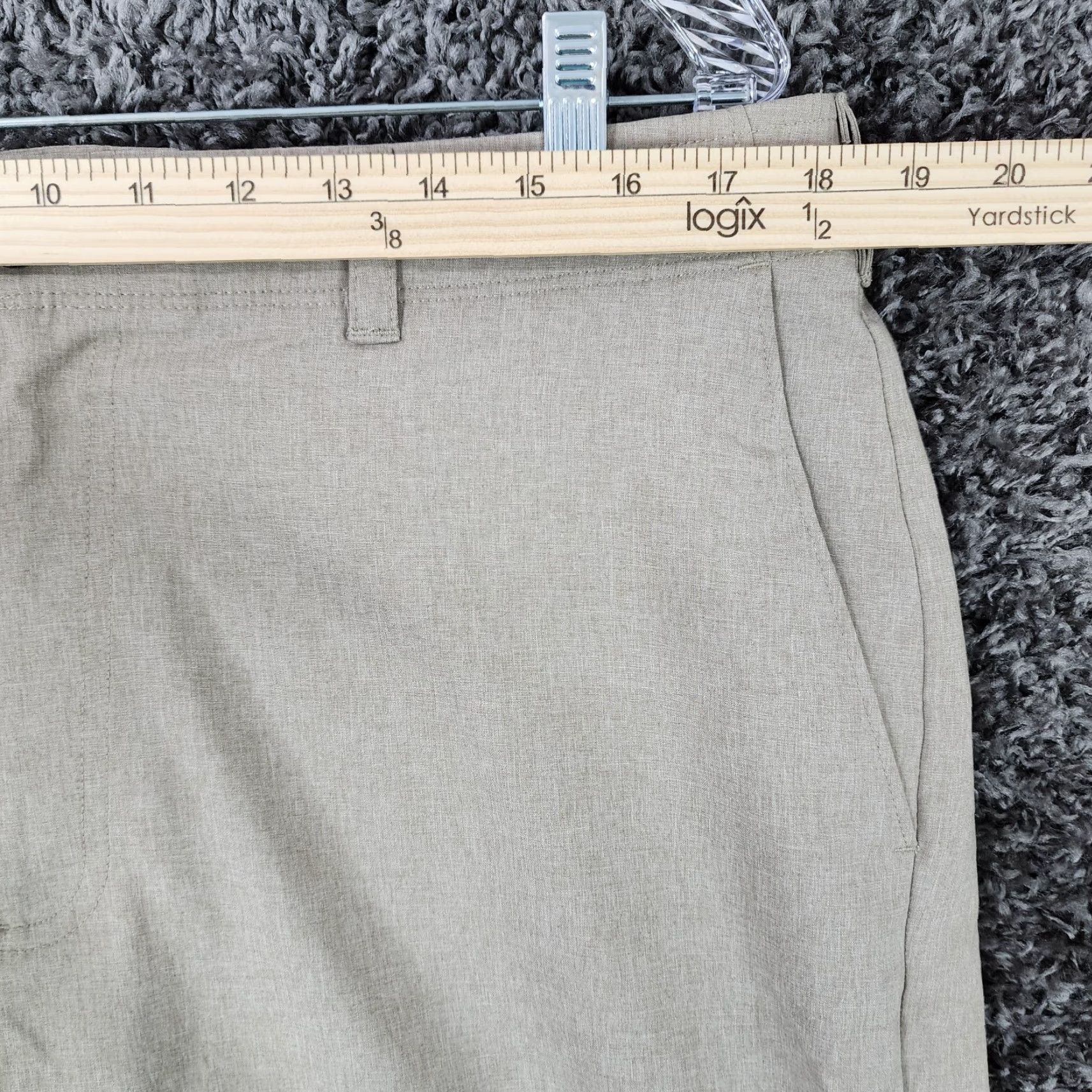 Hogan Ben Hogan Mens Browns Heathered Chino Polyester Shorts Size 38 Size US 38 / EU 54 - 2 Thumbnail
