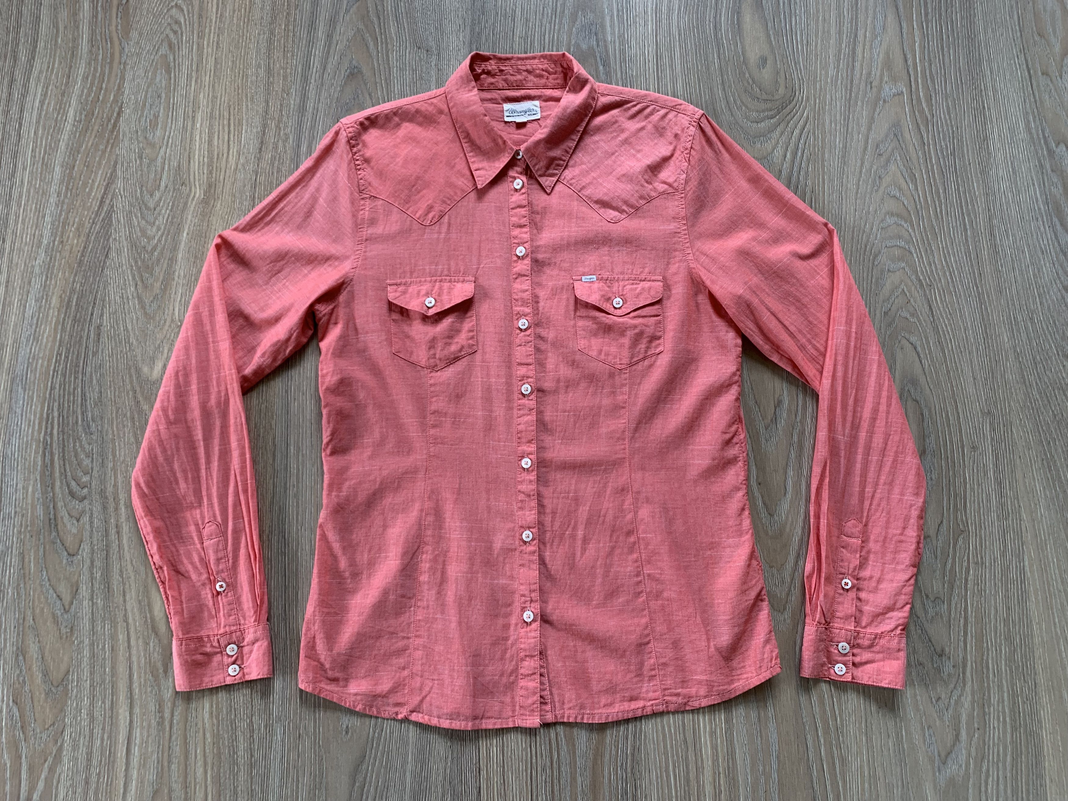 Wrangler Wrangler Coral Cotton Snap Button Western Shirt Size L / US 10 / IT 46 - 2 Thumbnail