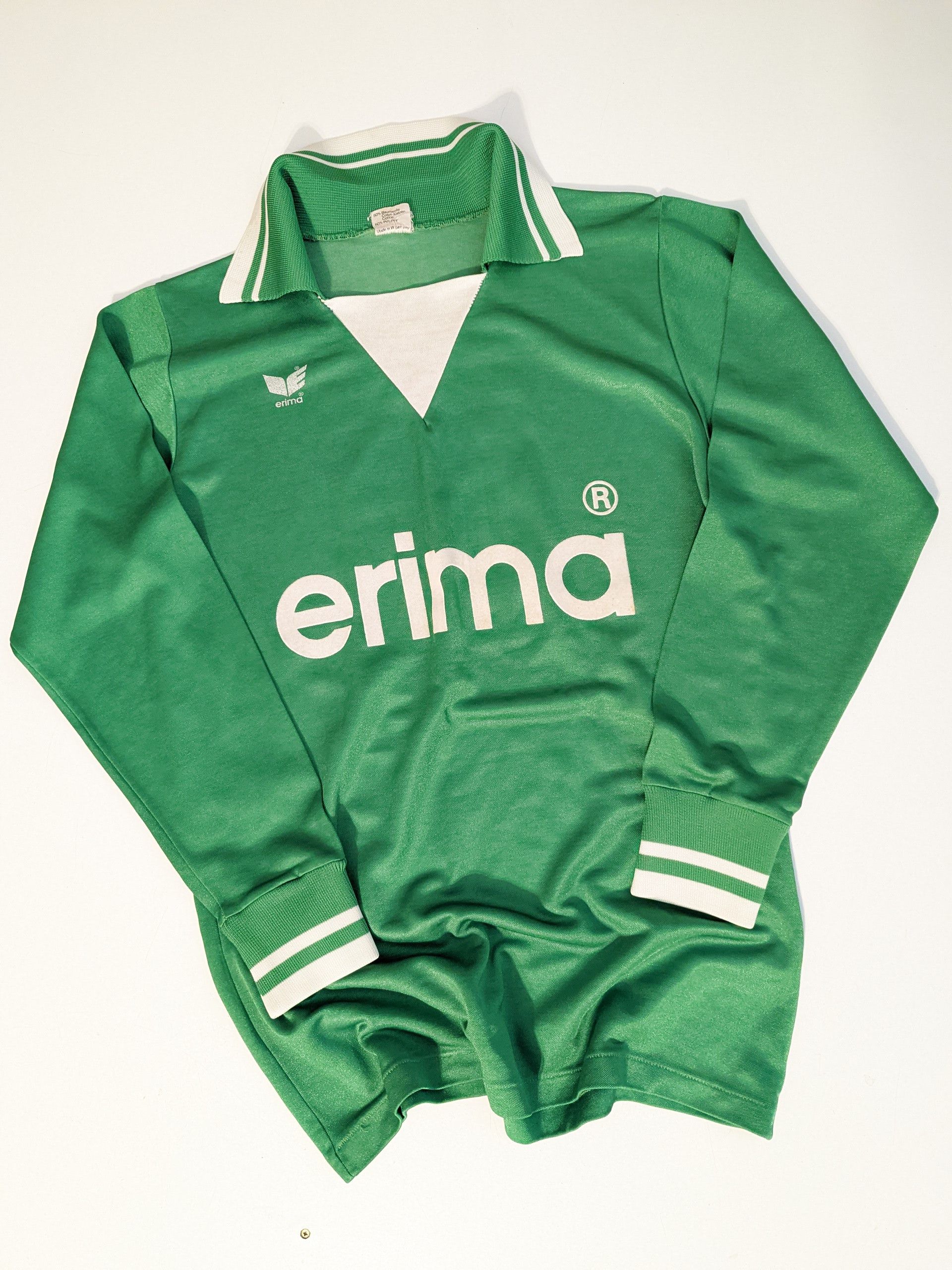 Erima Erima Vintage Football Shirt #11 Green West Germany 80s Size US S / EU 44-46 / 1 - 1 Thumbnail
