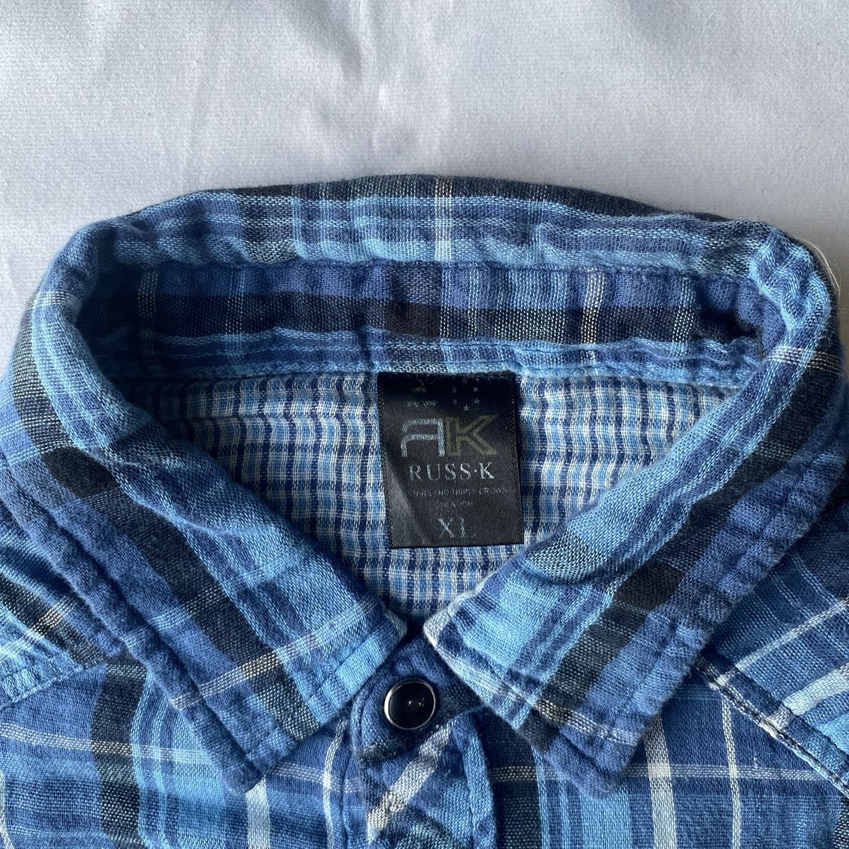 If Six Was Nine × Japanese Brand × Le Grande Bleu (L.G.B.) Japanese Style Russ-K Flannel and Plaid Button Up Shirt Size US XL / EU 56 / 4 - 4 Thumbnail