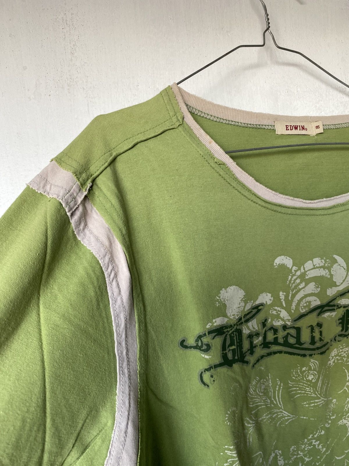 If Six Was Nine × Japanese Brand × Le Grande Bleu (L.G.B.) Edwin Distressed Poem Longsleeve Size US M / EU 48-50 / 2 - 3 Thumbnail