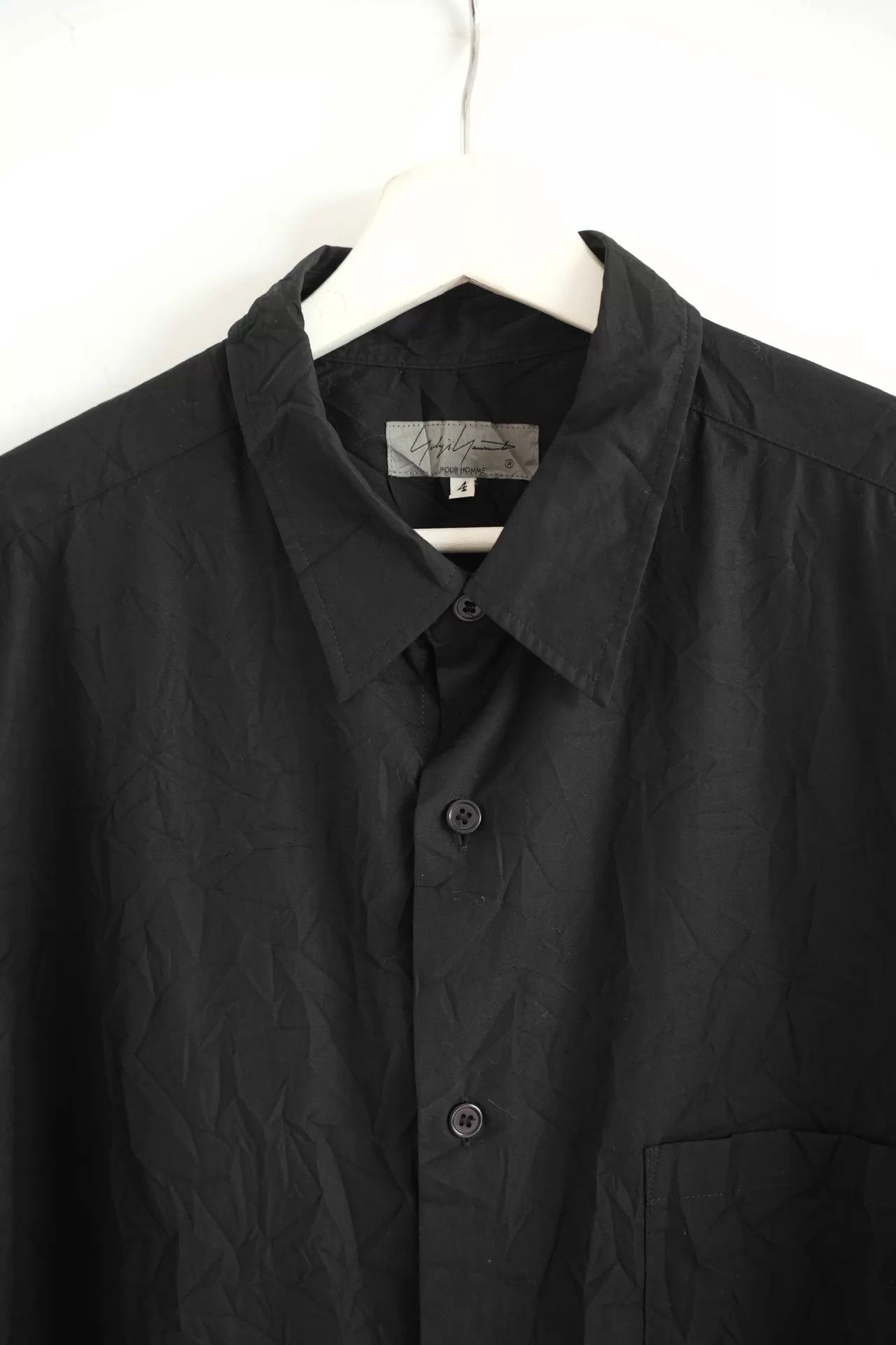 Yohji Yamamoto Yohji Yamamoto 22SS Pleated Loose SS Cotton Shirt Size US XL / EU 56 / 4 - 3 Thumbnail