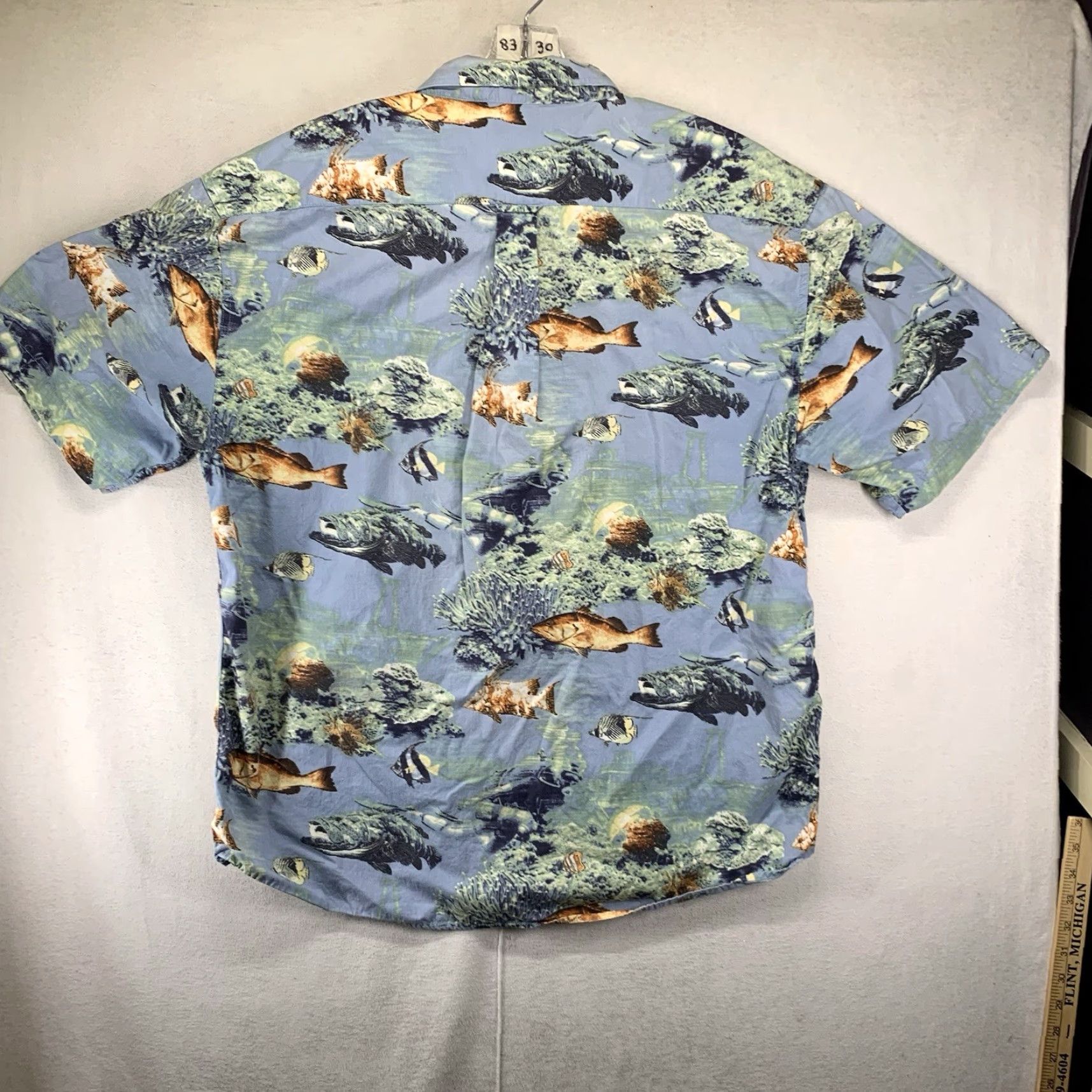Vintage VINTAGE Reel Legends Men's Fishing Shirt XL Short Sleeve Casual Nautical Cotton Blue 90s Beach Size US XL / EU 56 / 4 - 2 Thumbnail