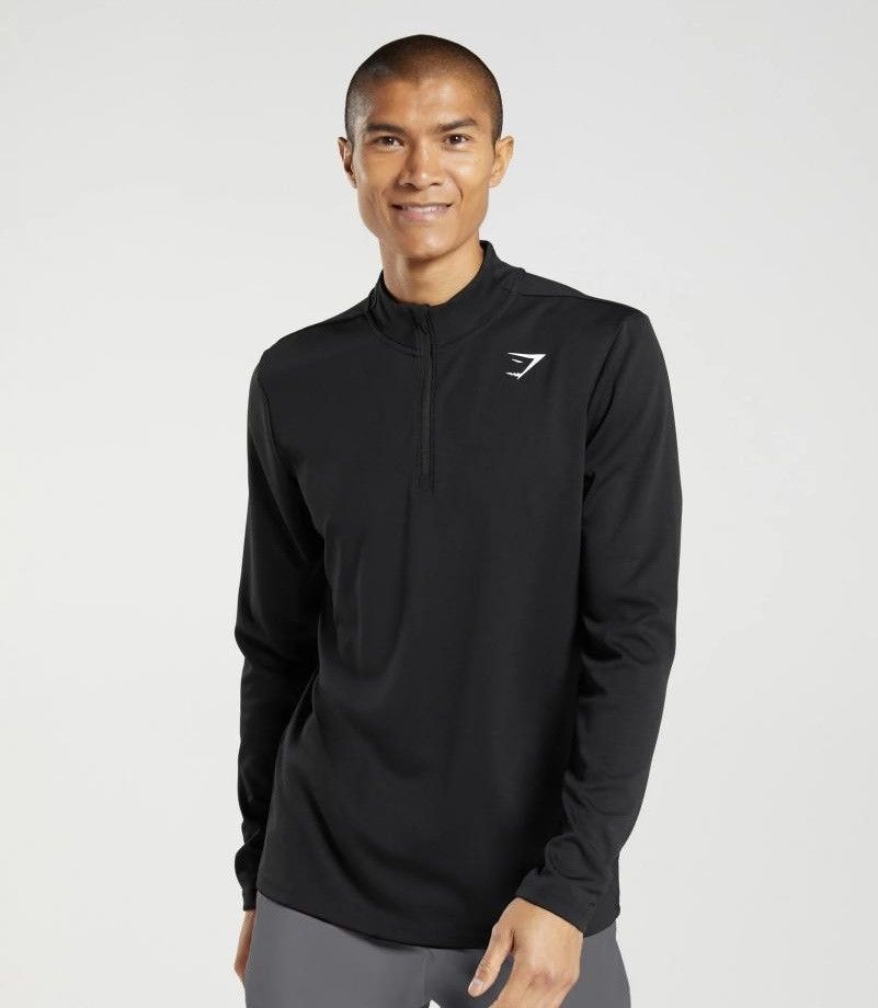 Gymshark Gymshark Men’s 1/4 Zip Athletic Pullover Long Sleeve Size M Size US M / EU 48-50 / 2 - 9 Thumbnail