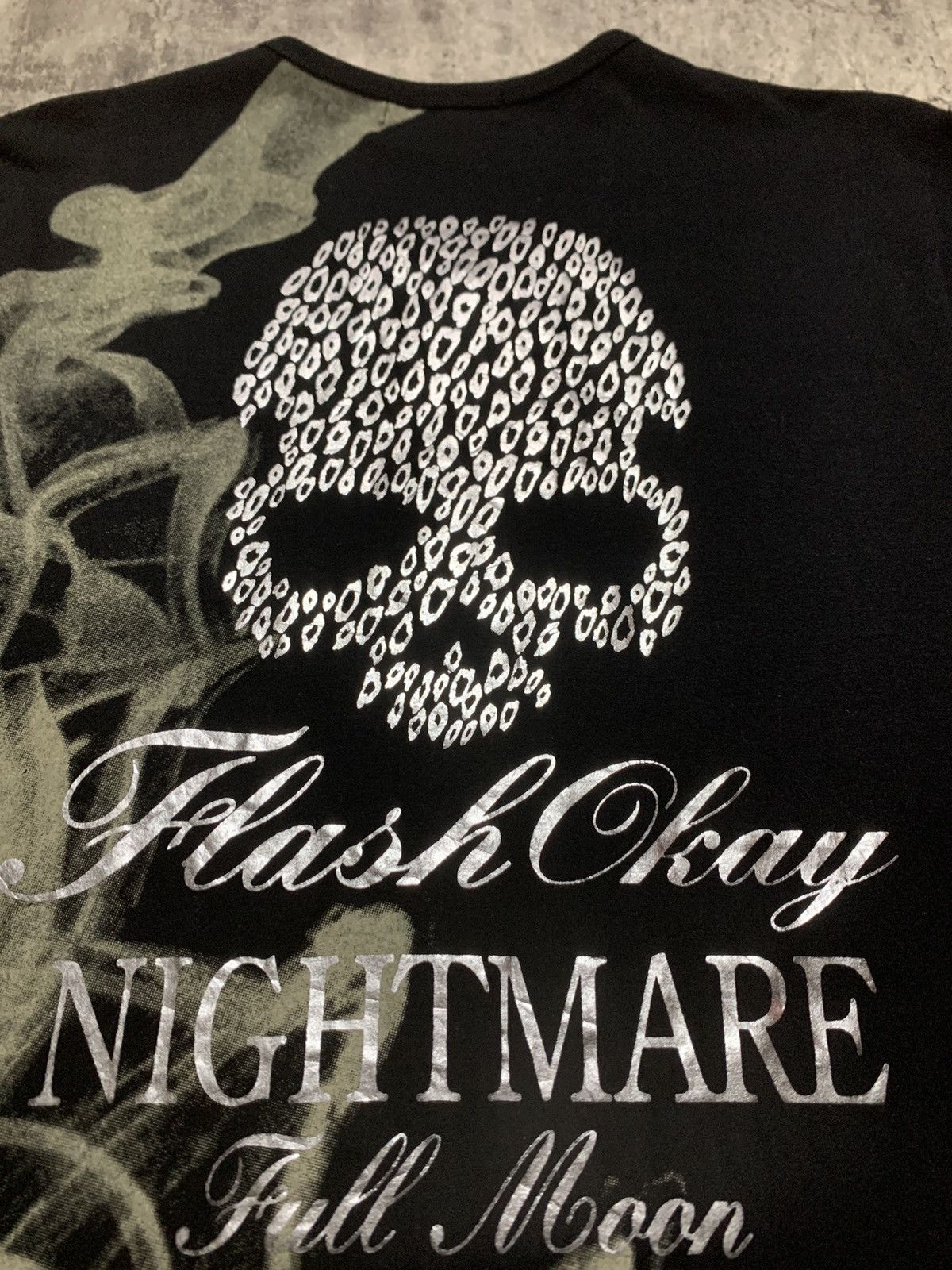 Japanese Brand Y2K Defective Struct Smoke Skull Leopard gothic vkei Style Size US L / EU 52-54 / 3 - 3 Thumbnail