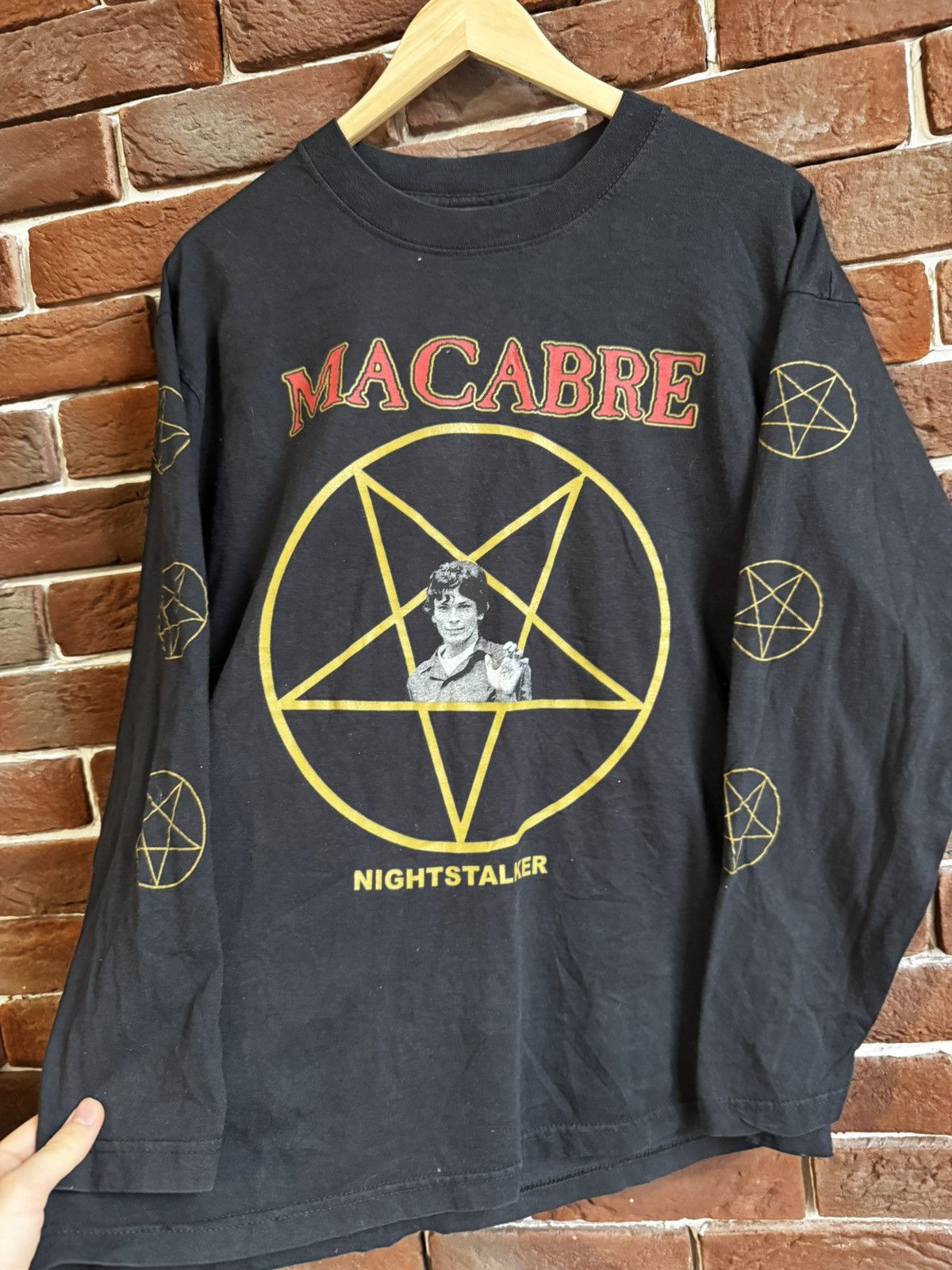 Band Tees 00s VIntage Macabre Nightstalker Metal Band Long Sleeve Tee Size US M / EU 48-50 / 2 - 4 Thumbnail