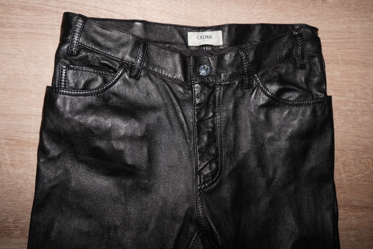 Celine Celine Leather Pants Flared 40 Size 27" / US 4 / IT 40 - 10 Thumbnail