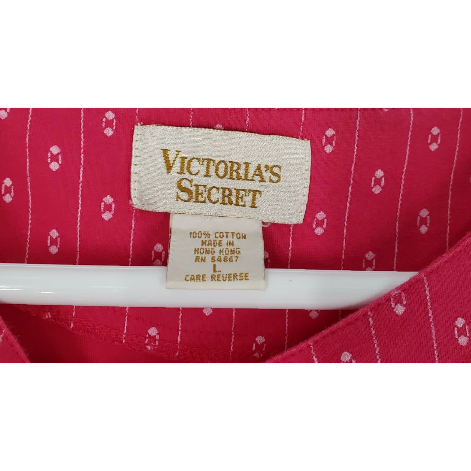 Victoria's Secret VINTAGE Victoria's Secret Gown Nightgown Womens Large Pink 100% Cotton 80s Solid Long Sleeve L Womens Size ONE SIZE - 3 Thumbnail