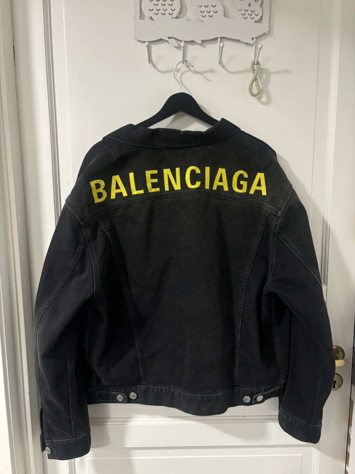 Balenciaga Back logo denim jacket 🍋 Size US L / EU 52-54 / 3 - 1 Thumbnail