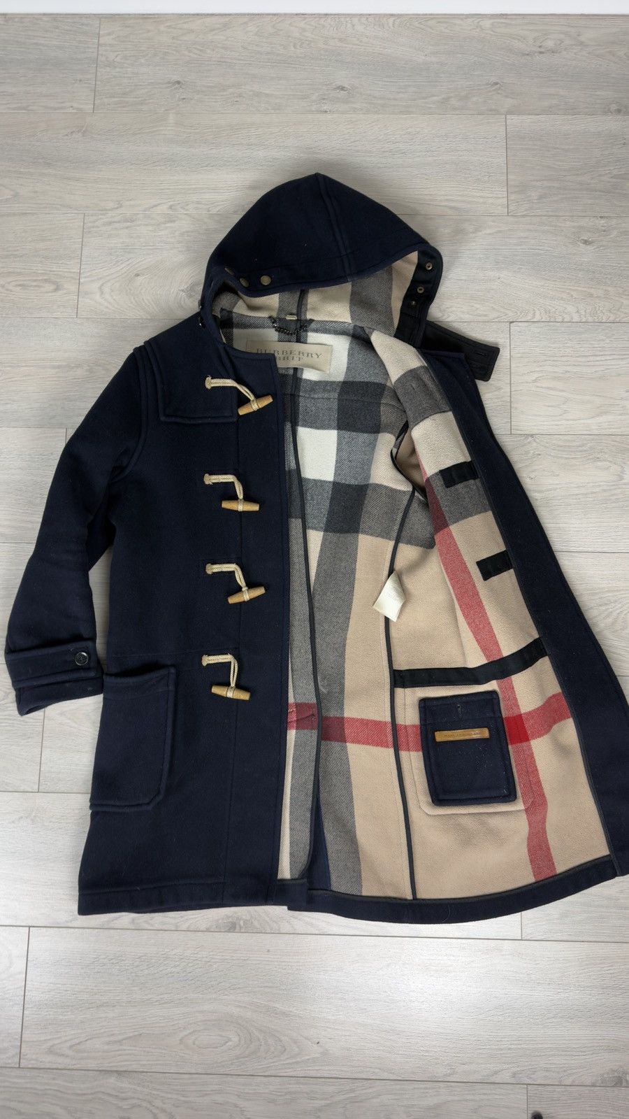 Burberry Burberry Brit Nova Check Duffle Coat Size US M / EU 48-50 / 2 - 2 Thumbnail