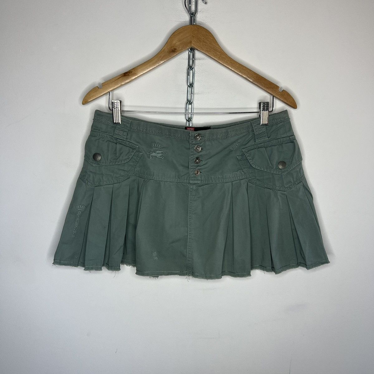Diesel Vintage mini skirts Diesel y2k Distressed baggy Japan style Size 29" - 1 Thumbnail