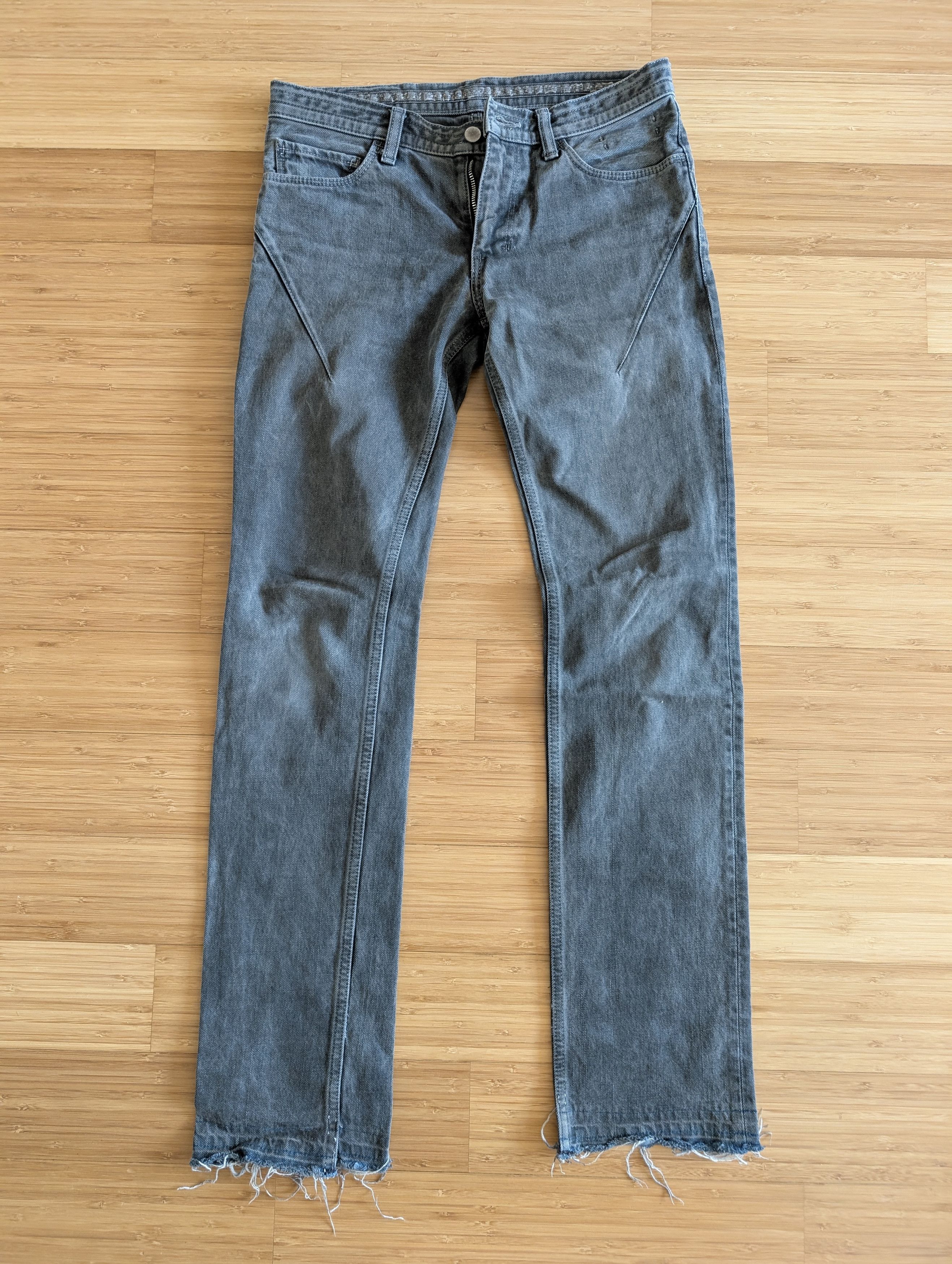 Number (N)ine FW07 Number Nine Crying Heart Pain Gray Denim Jeans