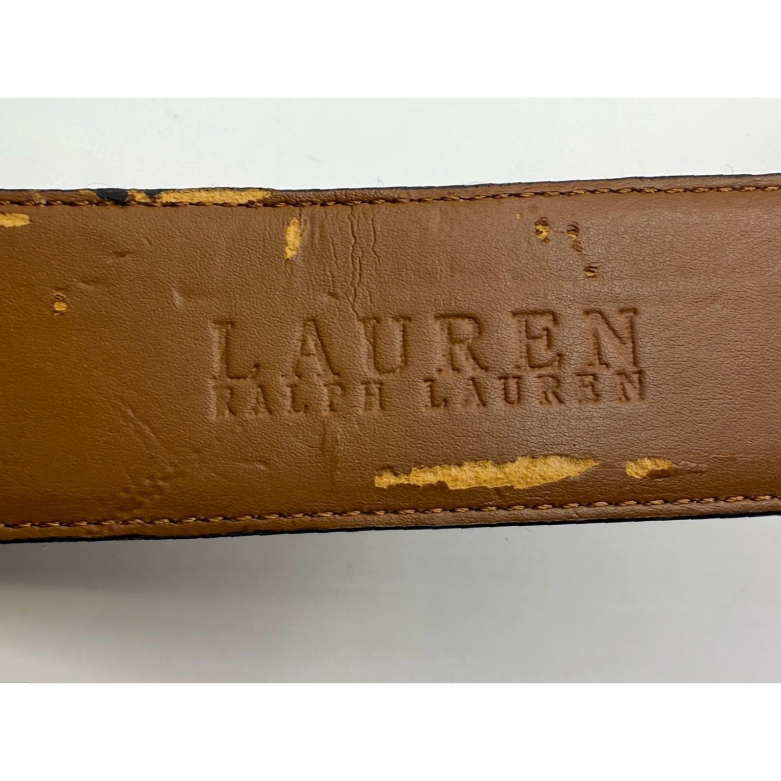 Ralph Lauren LAUREN RALPH LAUREN Collection Men’s Leather Belt M Italian Solid Stainless Steel Size ONE SIZE - 5 Thumbnail
