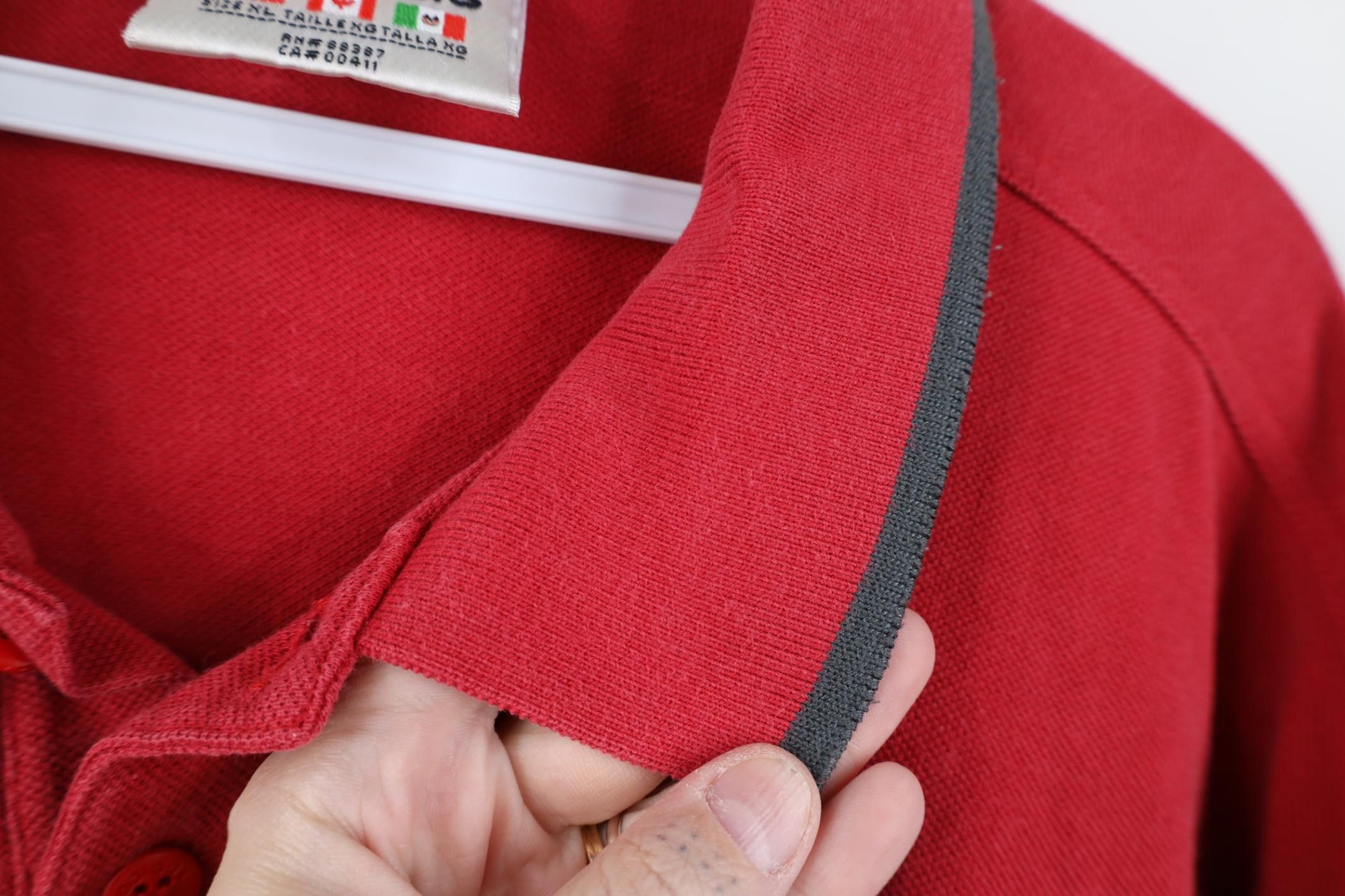 Adidas Vintage 90s Adidas Baggy Fit Collared Golf Polo Shirt Red Size US XL / EU 56 / 4 - 7 Thumbnail