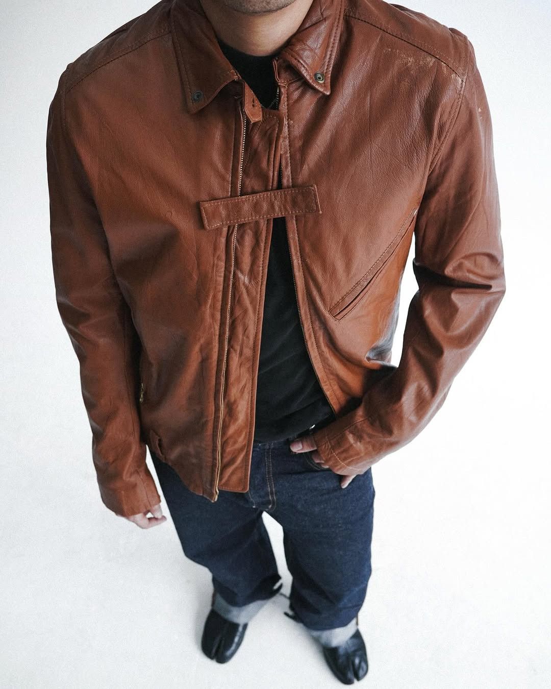 Acne Studios ACNE JEANS (ACNE STUDIOS) LEATHER JACKET Size US M / EU 48-50 / 2 - 3 Thumbnail