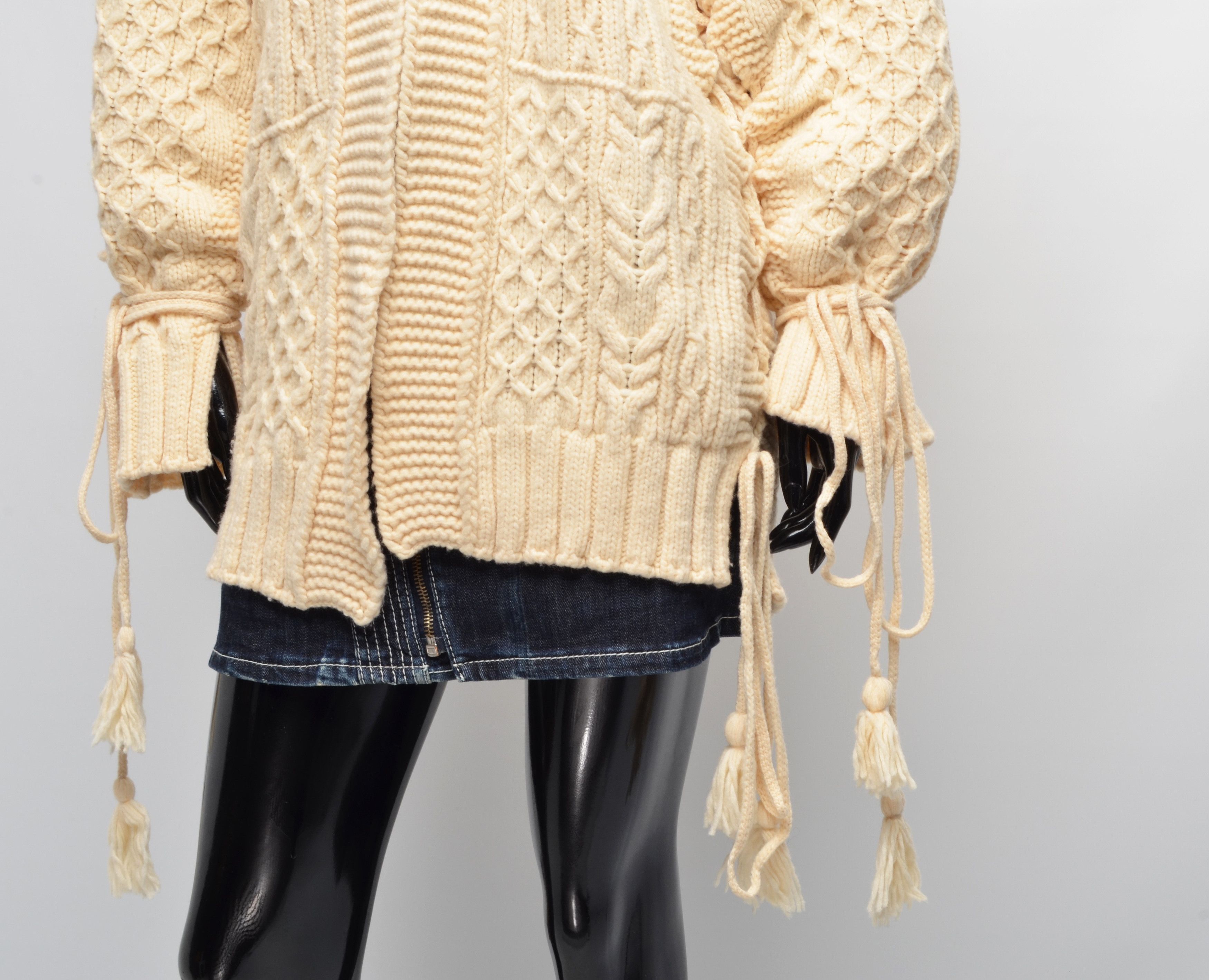 Philosophy di Lorenzo Serafini Philosophy di Lorenzo Serafini Cable Knit Wool Cardigan Size L / US 10 / IT 46 - 3 Thumbnail