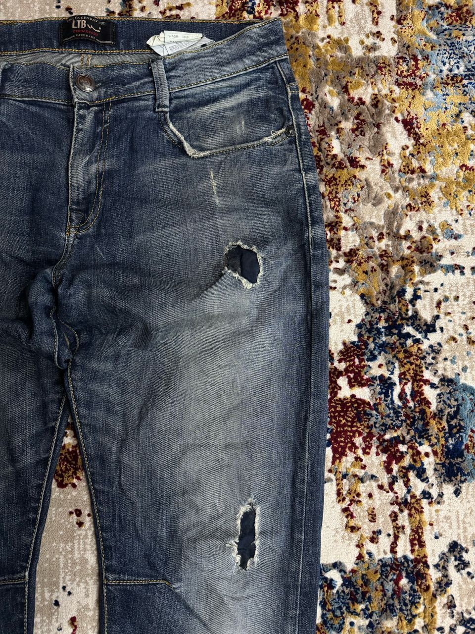 Japanese Brand × Vintage Japenese LTB distressed faded denim jeans Size US 32 / EU 48 - 6 Thumbnail