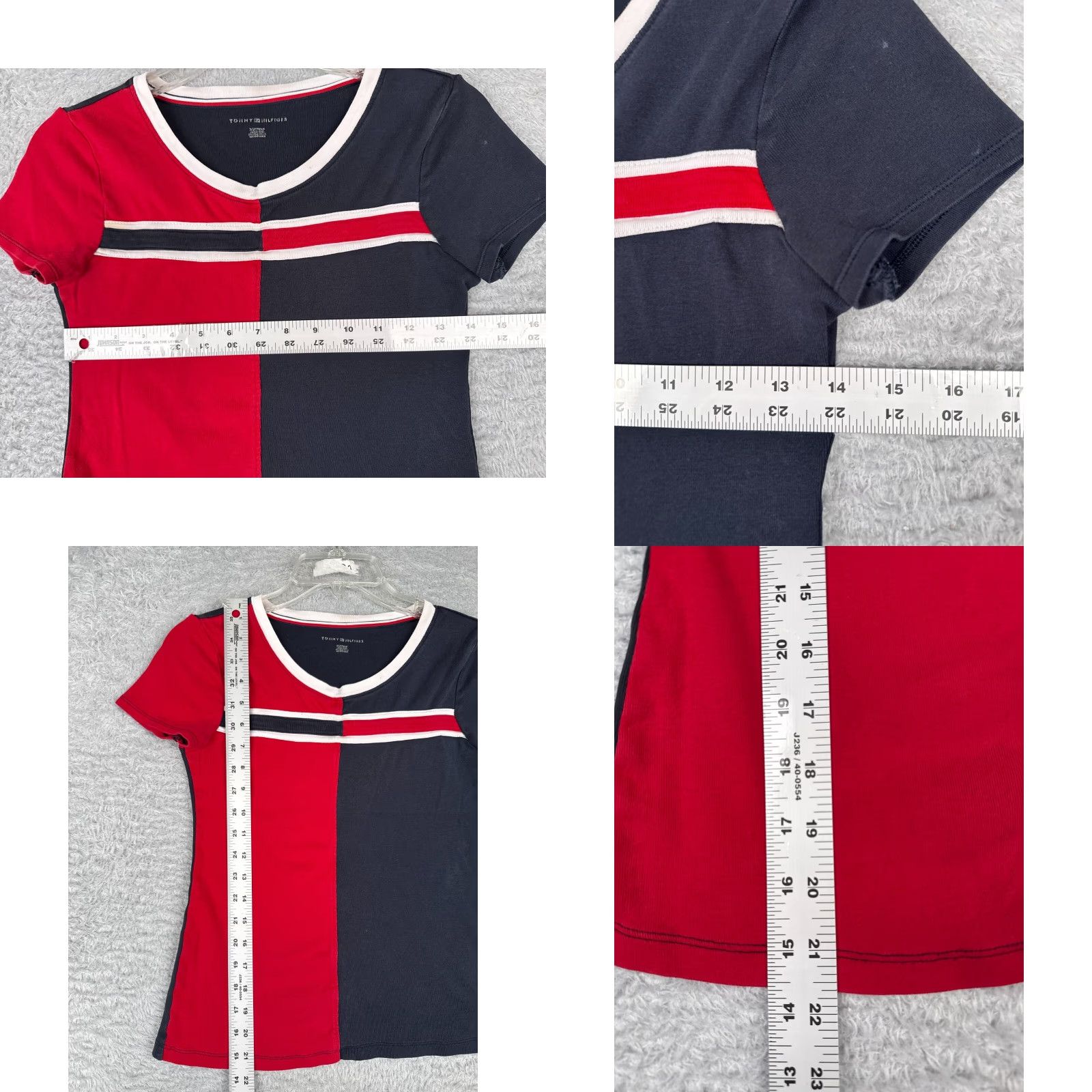 Tommy Hilfiger VINTAGE Tommy Hilfiger Shirt Women XS Red Round Neck Short Sleeve Cotton Size XS / US 0-2 / IT 36-38 - 8 Thumbnail