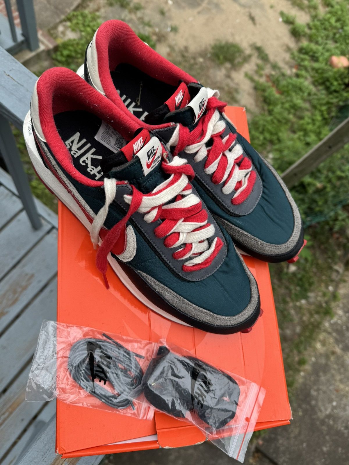 Nike × Sacai × Undercover Nike x Undercover x sacai x LDWaffle "Midnight Spruce" Size US 13 / EU 46 - 3 Thumbnail