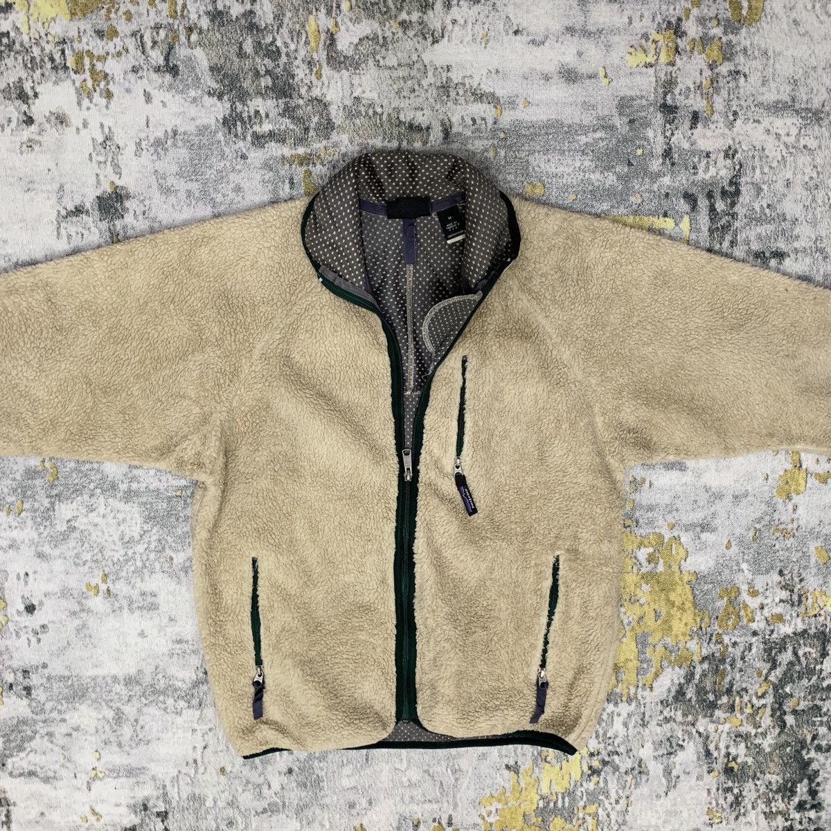 Patagonia Vintage 1997 Patagonia Sherpa Cream Deep Pile Retro Jacket Size US M / EU 48-50 / 2 - 2 Thumbnail