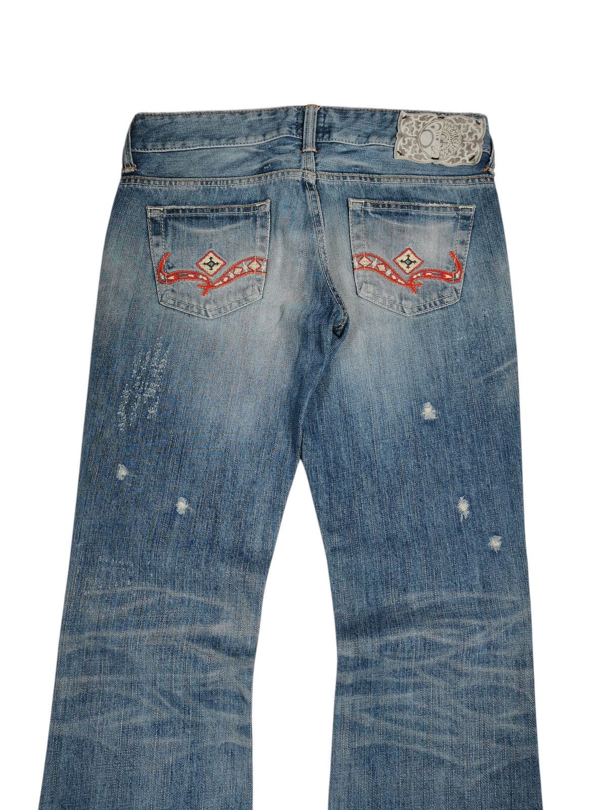 Edwin Edwin Vienus Distressed Flare Jeans Vintage Japan Denim Size 29" - 4 Thumbnail