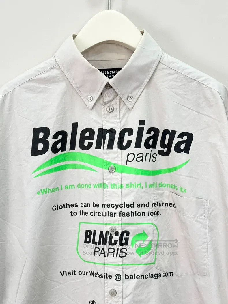 Balenciaga Balenciaga Wave eco-friendly shirt Size US XXS / EU 40 - 3 Thumbnail