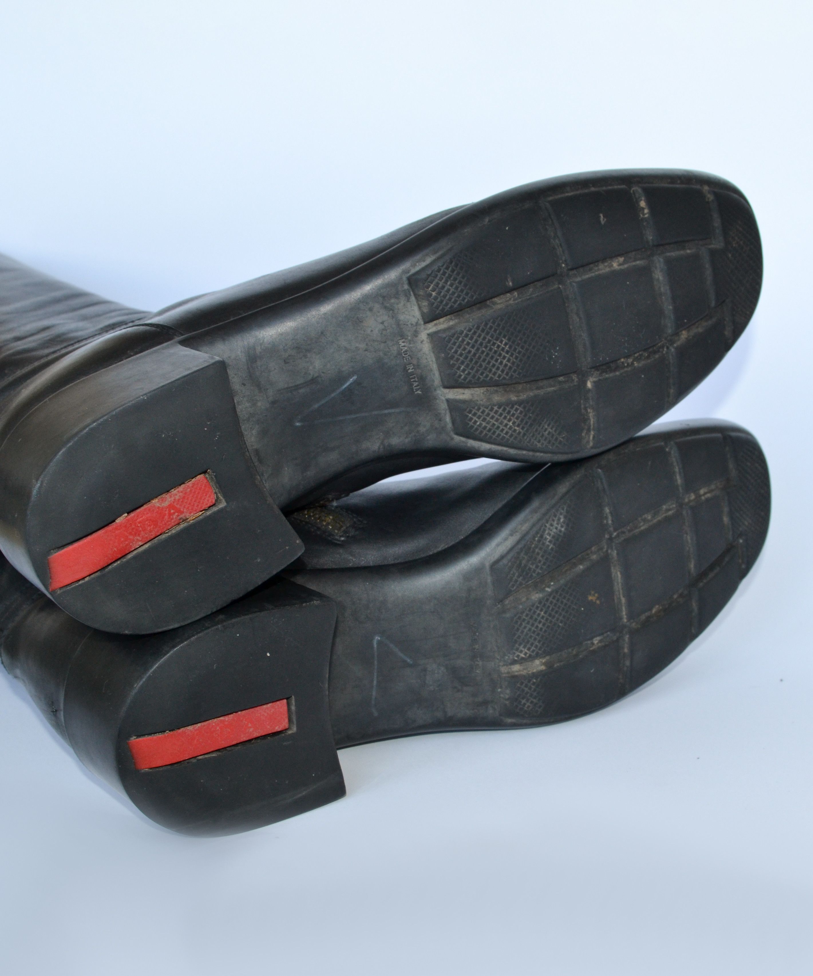 Prada PRADA Boots Leather Black Zip Logo 1999 Vintage Size 41 Size US 11 / IT 41 - 16 Thumbnail