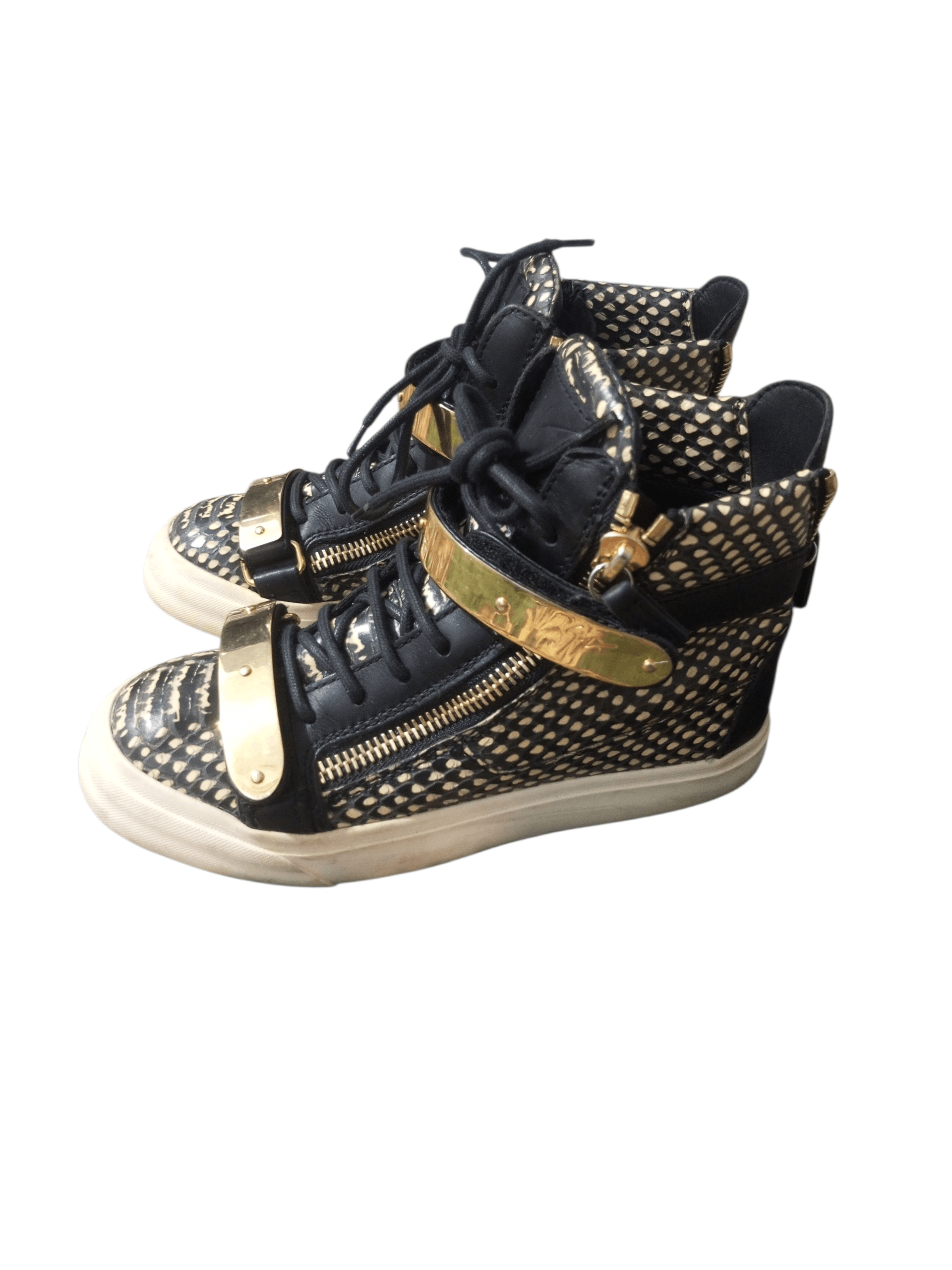 Giuseppe Zanotti Giuseppe zanotti dual zipper strap snakes skin sneakers Size US 5 / IT 35 - 2 Thumbnail